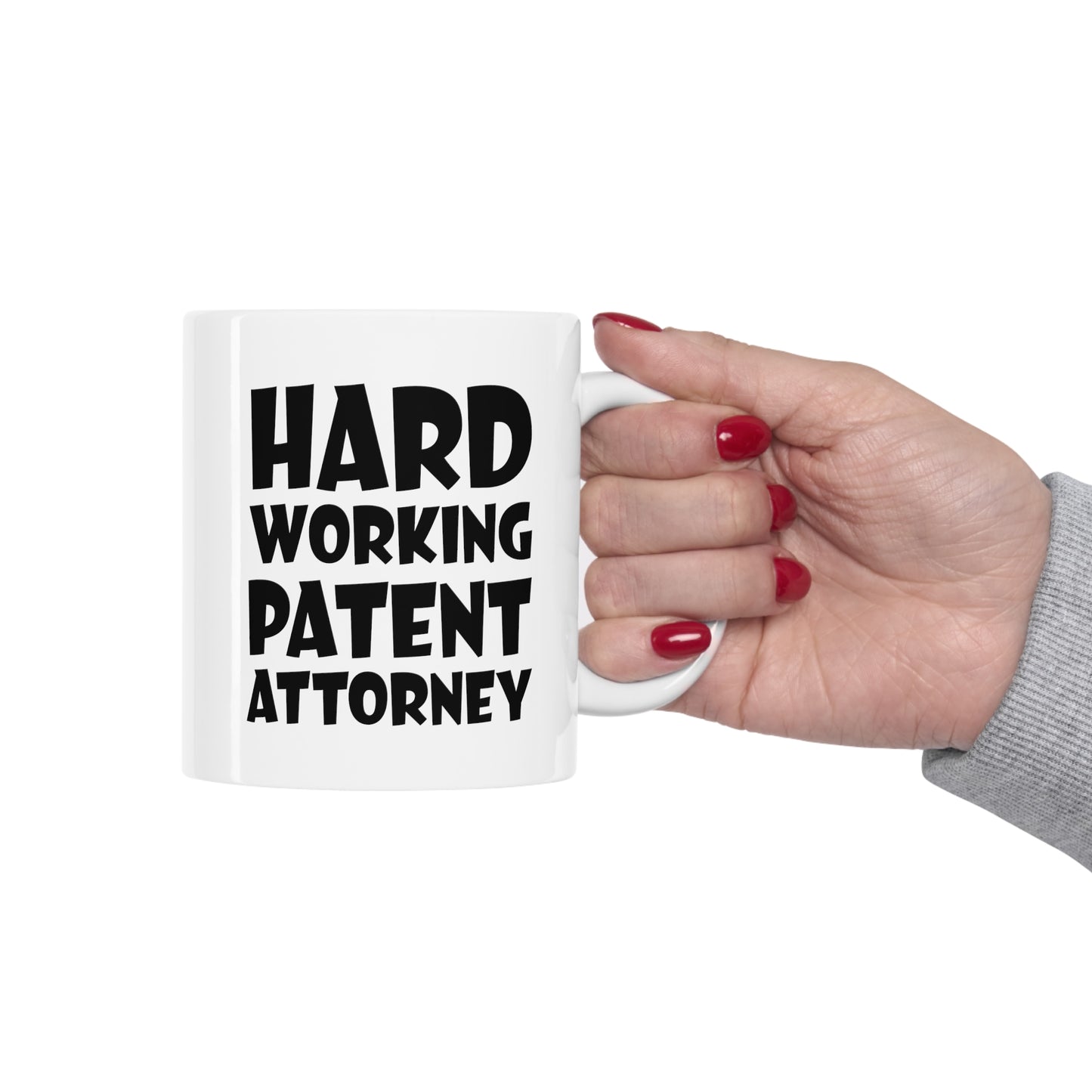 Patent Attorney Ceramic Coffee Mug - Hard Working Design | Perfect Gift for Attorneys