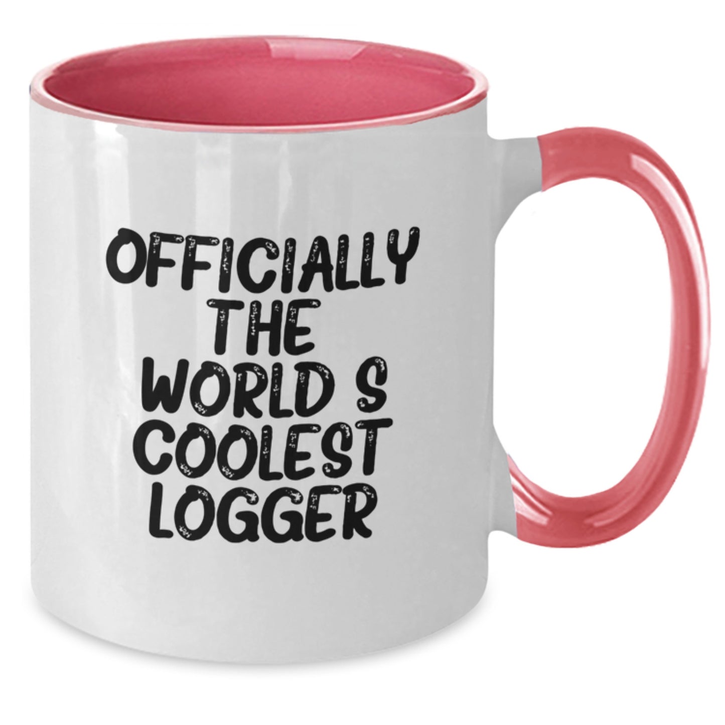 Funny Logger Gifts for Him, Officially The World's Coolest Logger Two Tone Coffee Mug, Christmas Unique Gifts from Friends and Family - Additional