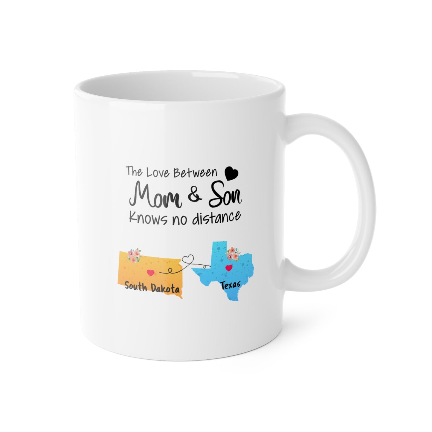 Mom Ceramic Coffee Mug - The Love Between Mom & Son Knows No Distance | Mother's Day Gift
