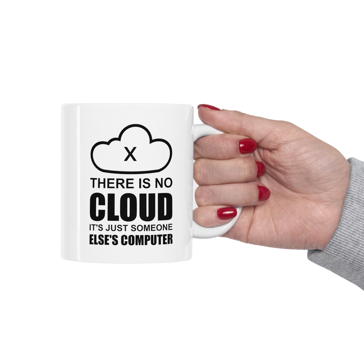 Programmer Ceramic Coffee Mug - There Is No Cloud | Tech Gift for Programmers