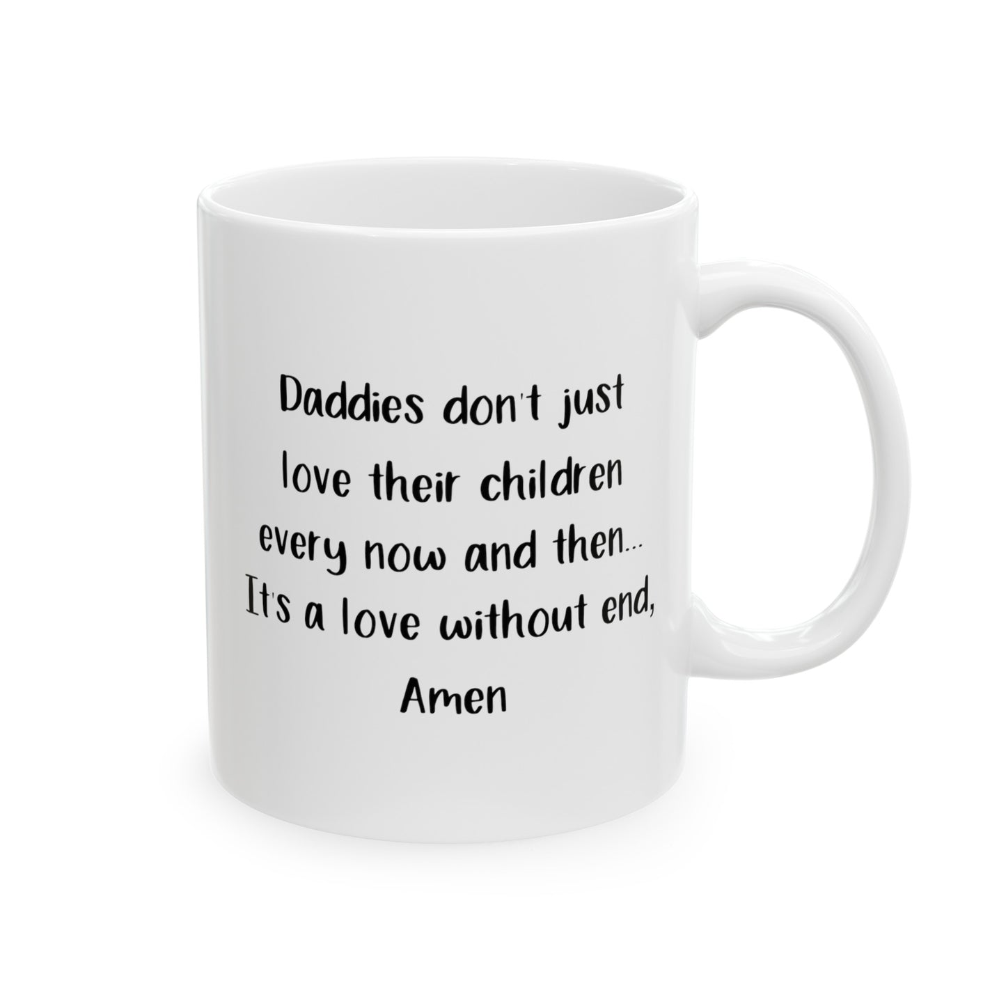 Dad Ceramic Coffee Mug - Love Without End Design | Father's Day Gift