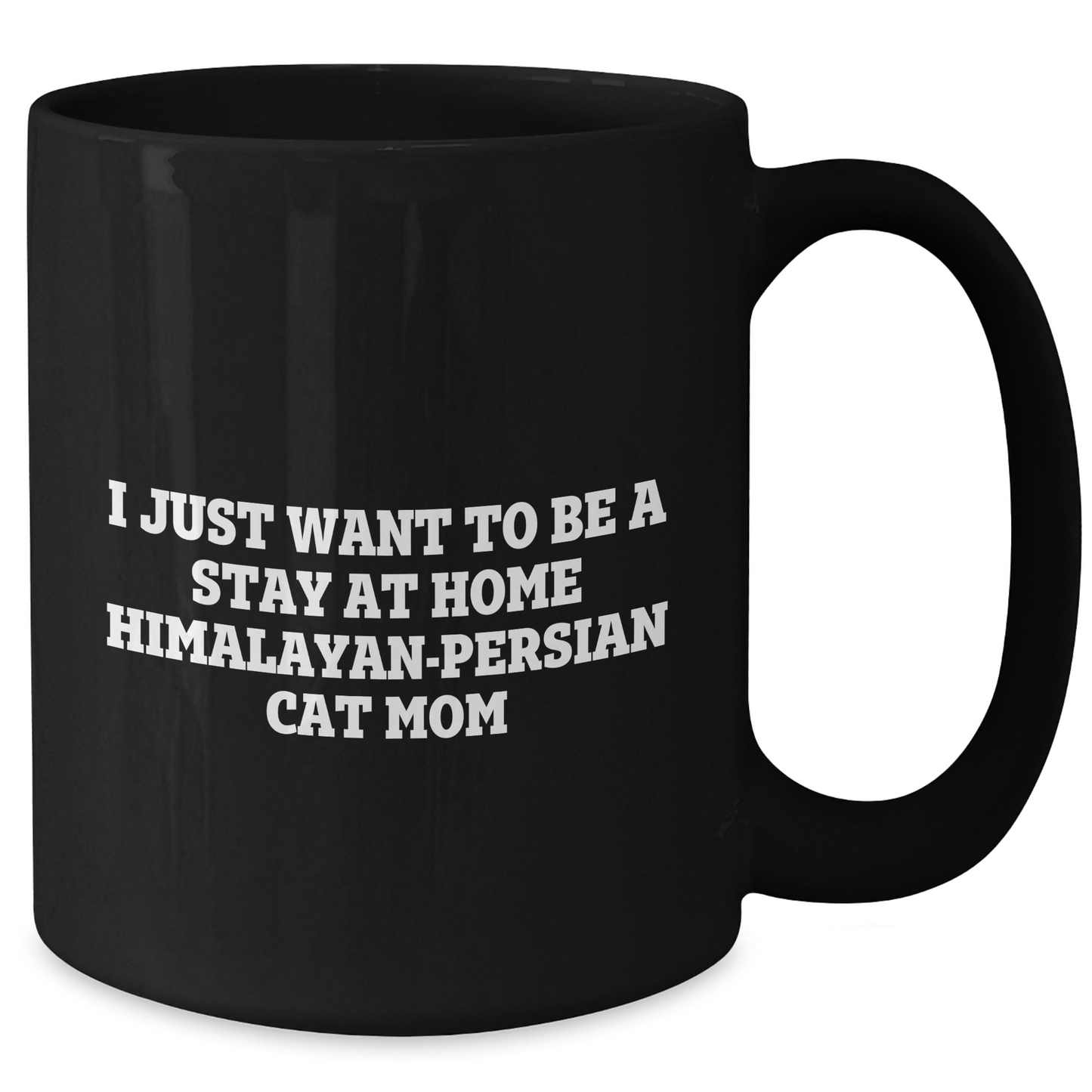 Himalayan-Persian Cat Mom Funny Gifts from Family for Him, Black Coffee Mug, 'I Just Want To Be A Stay At Home Himalayan-persian Cat Mom', Unique Father's Day Unique Gift for Cat Lover - Additional