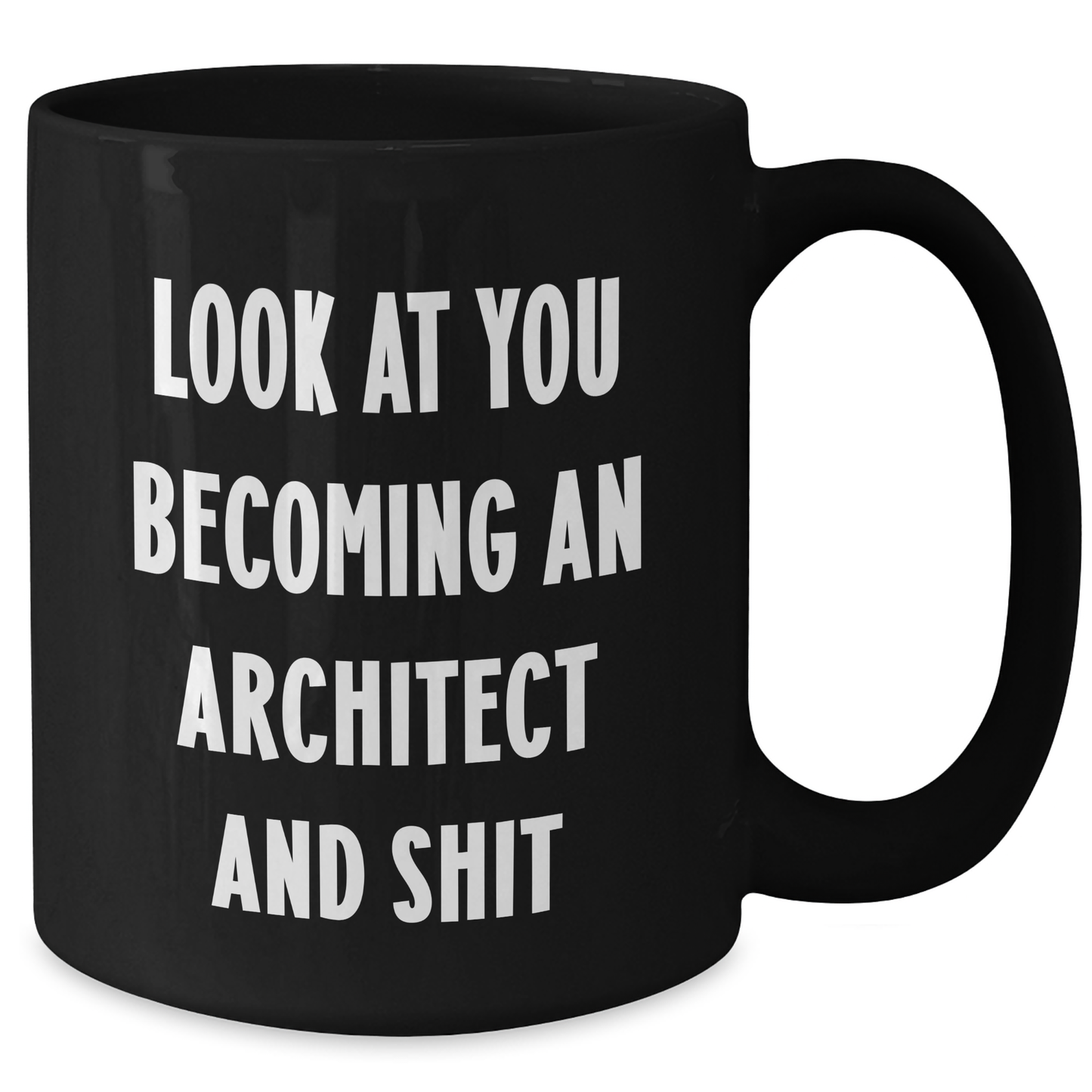 Architect Gifts, Funny Mug for Mom, Look At You Becoming An Architect And Shit, Gifts from Men to Friends, Black Coffee Mug for Mother's Day - Additional