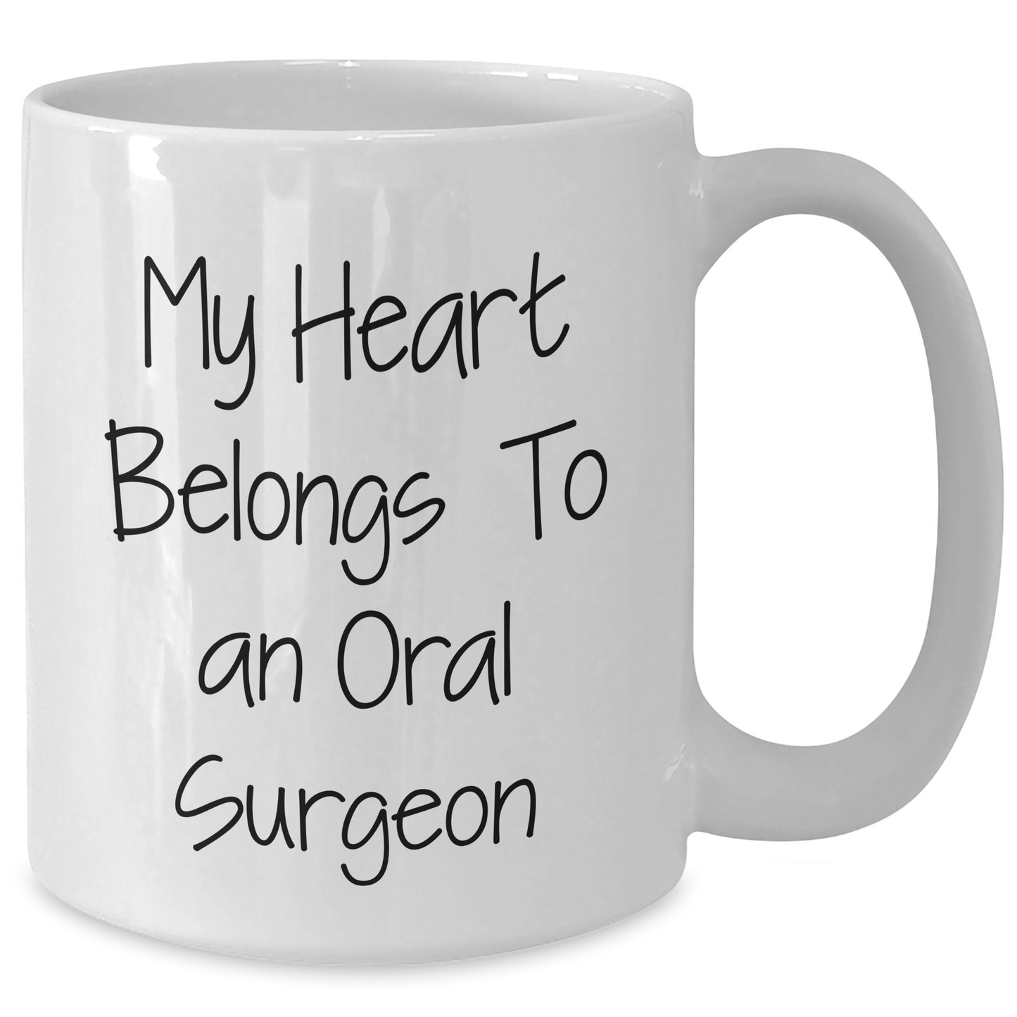 Funny Oral Surgeon Gifts for Him from Family - My Heart Belongs To An Oral Surgeon White Coffee Mug, Father's Day Unique Gifts - Additional