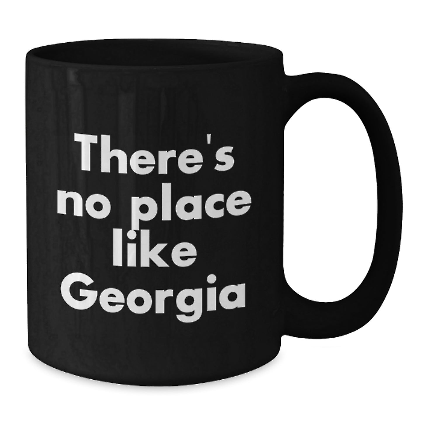 Unique Georgia Gifts for Men - 'There's No Place Like Georgia' Funny Black Coffee Mug, Perfect Graduation Unique Gifts from Friends to Family - Additional