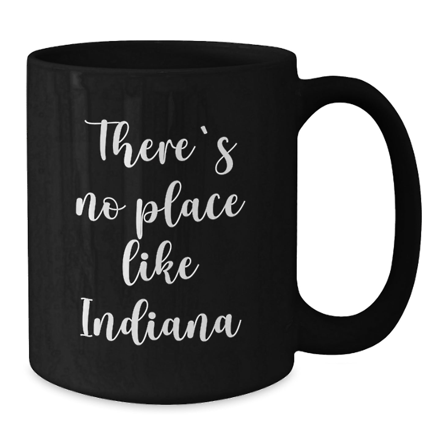 Funny Indiana Gifts for Graduation, There's No Place Like Home Black Coffee Mug, Perfect for Friends from Indiana - Additional
