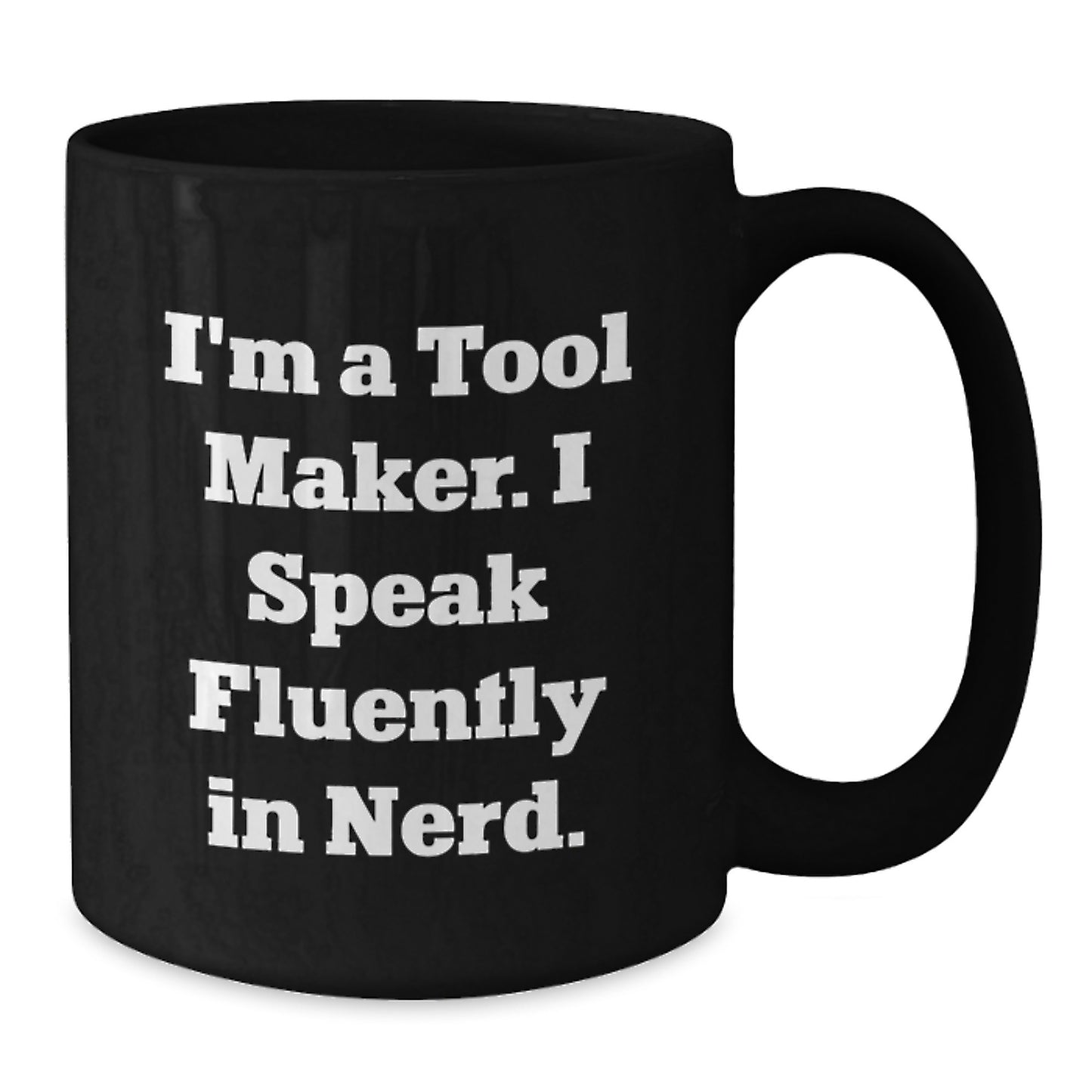 Funny Tool Maker Gifts for Men, 'I Speak Fluently In genius.' Black Coffee Mugs, Graduation Unique Gifts from Friends - Additional