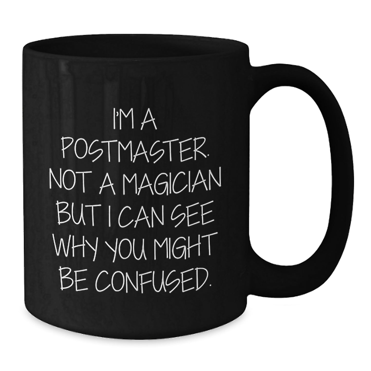 Postmaster Keepsake Black Coffee Mug for Him Birthday Gift 11oz Ceramic - Additional