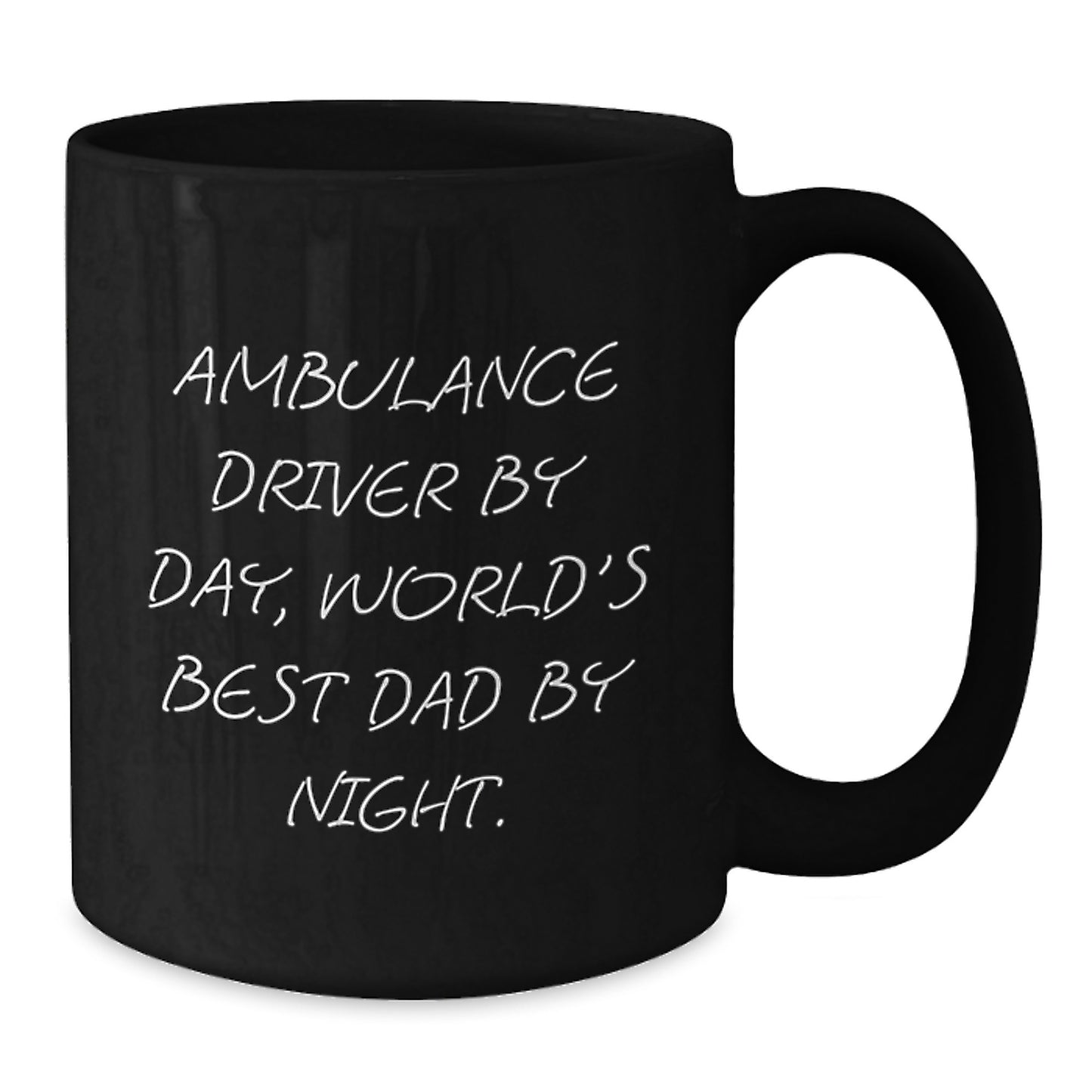 Birthday Gift for Her Ambulance Driver Black Coffee Mug Present - Additional