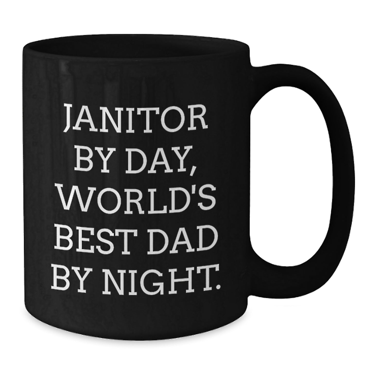 Janitor Keepsake Black Ceramic Coffee Mug for Him Birthday Gift - Additional