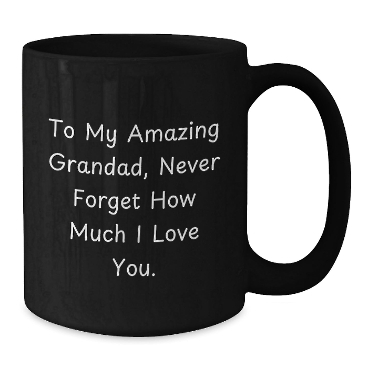 Funny Grandad Gifts, To My Amazing Grandad, Unique Black Coffee Mugs, Gifts from Family, for Grandad on Mother's Day - Additional
