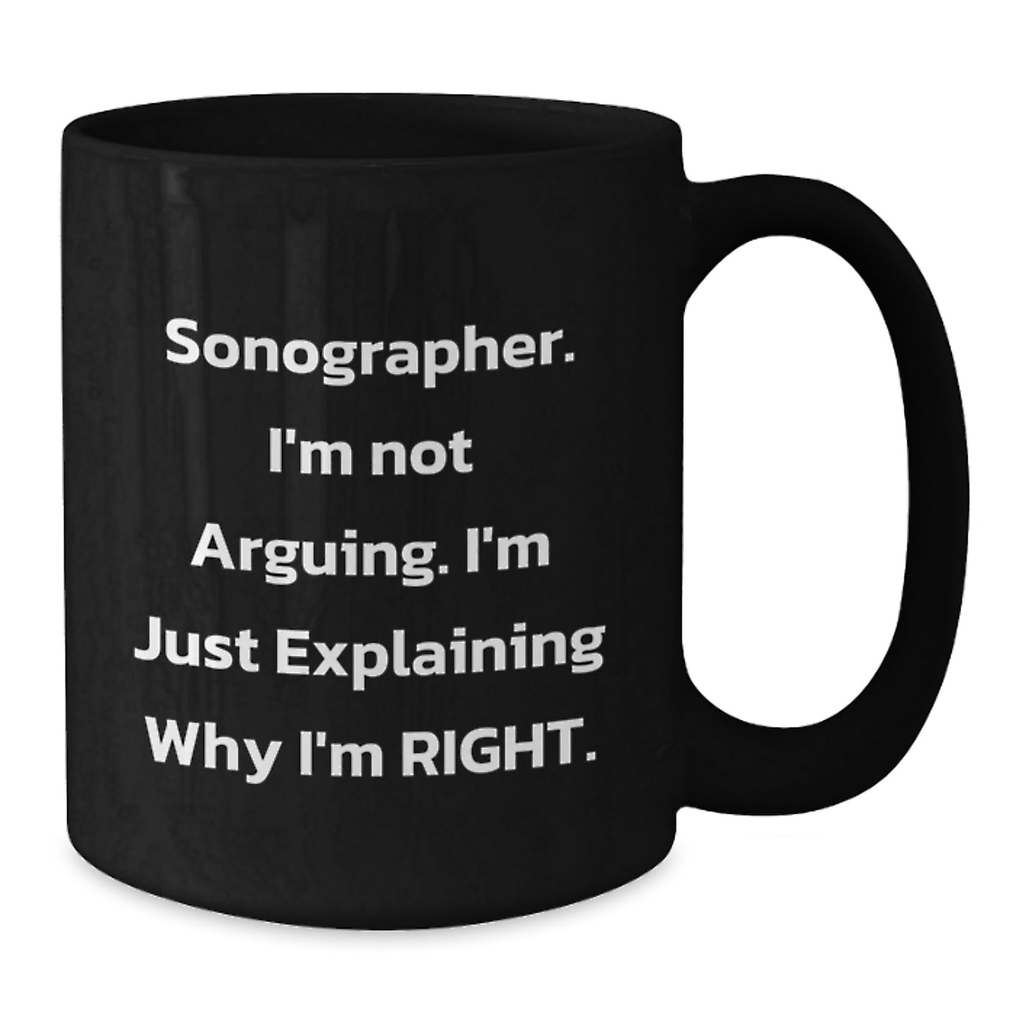 Funny Sonographer Gifts from Friends, Sonographer Mugs with Birthday Humor, Black Coffee Mug - Additional