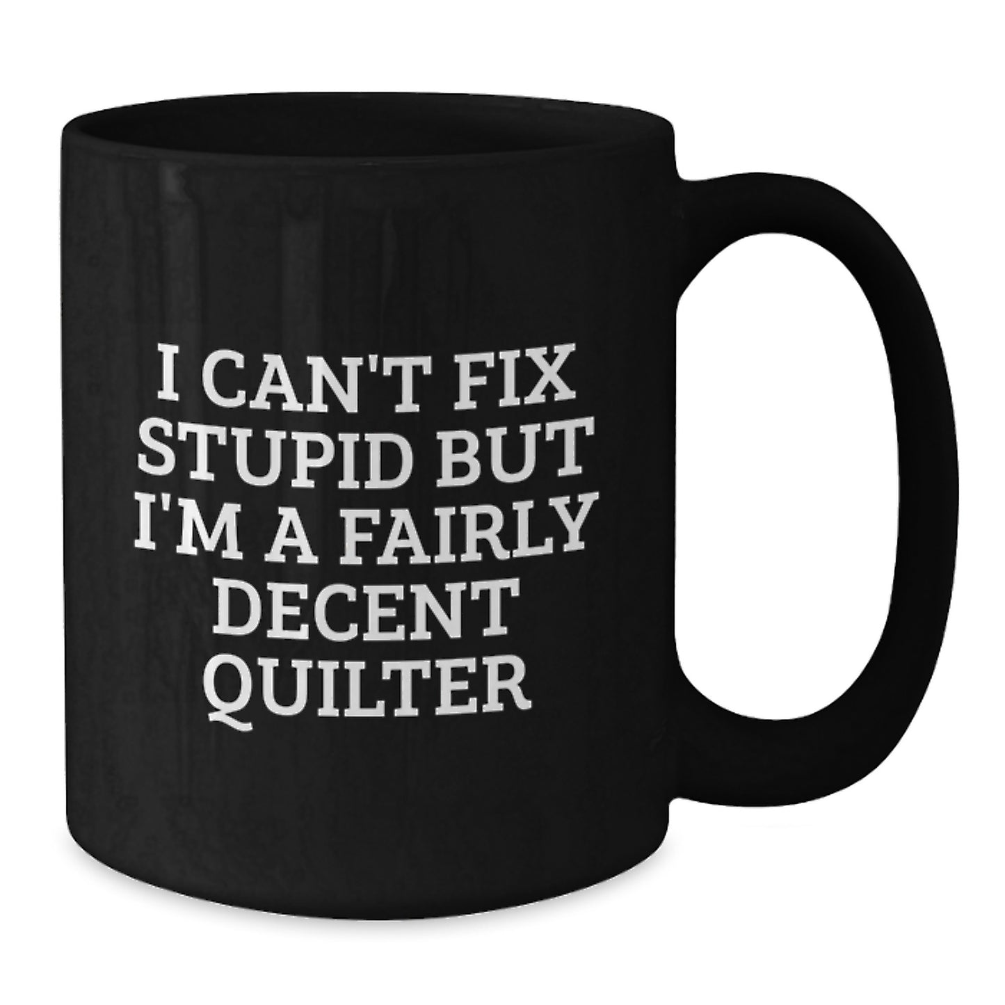 Quilter Gifts from Friends for Christmas Unique Black Coffee Mug - Additional