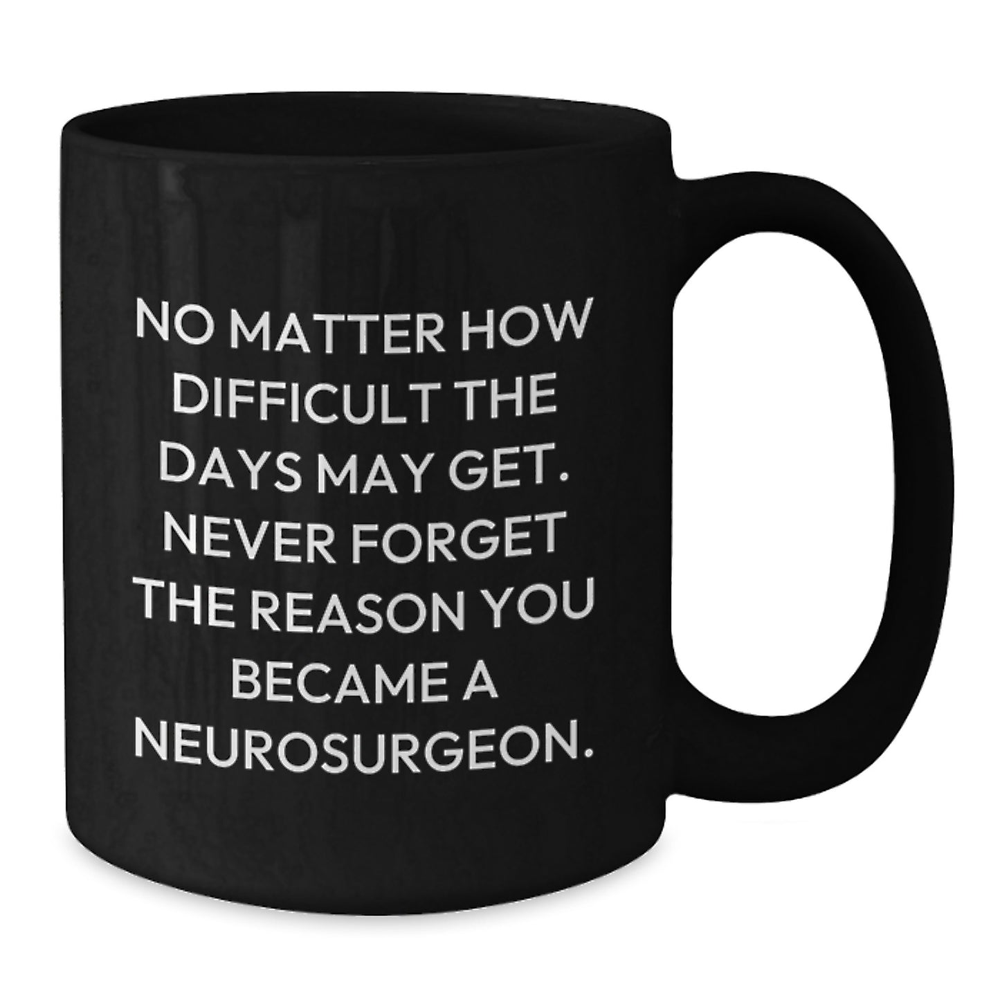 Neurosurgeon Gifts, Inspirational Black Coffee Mugs, Gifts from Friends for Men or Women, Never Forget Your Reason, Graduation Unique Gifts - Additional