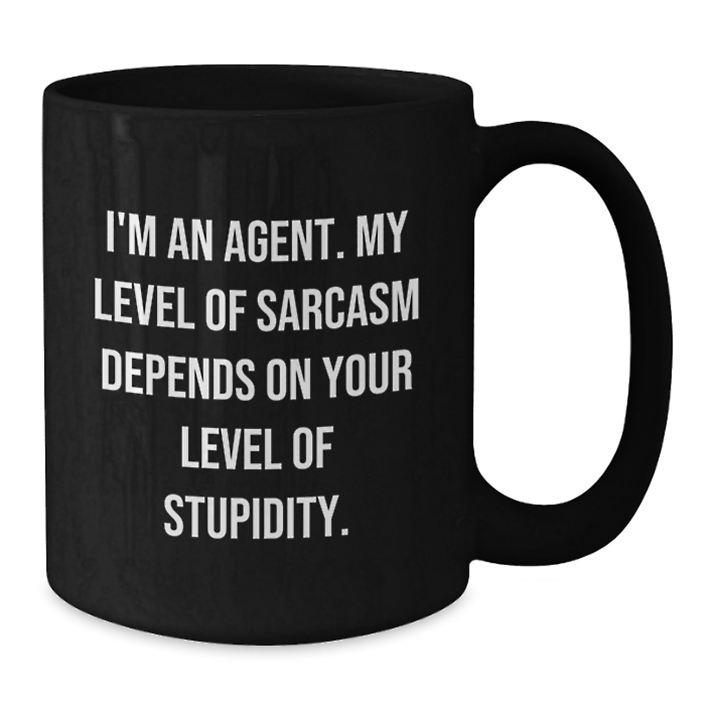 Funny Agent Gifts for Men, Black Coffee Mug with Sarcastic Quote, Christmas Unique Gifts from Friends, Coasters for Agent - Additional
