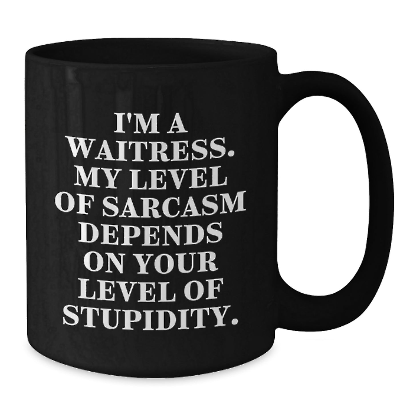 Funny Waitress Mug Gifts from Men for Women Coworkers Family, Christmas Unique Gifts for Waitress, Sarcasm Humor Black Coffee Mug - Additional