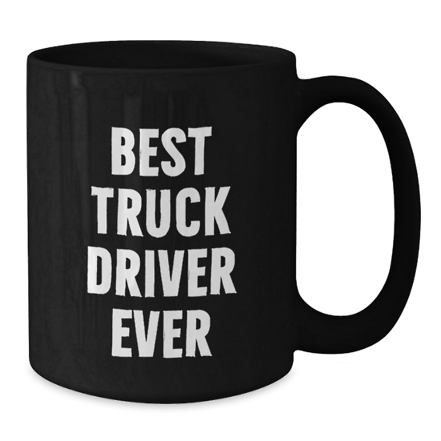 Funny Truck Driver Gifts for Valentine's, Best 'Truck Driver Ever' Black Coffee Mug for Men, Unique Ceramic Mug for Coworkers, Friends, Family - Additional