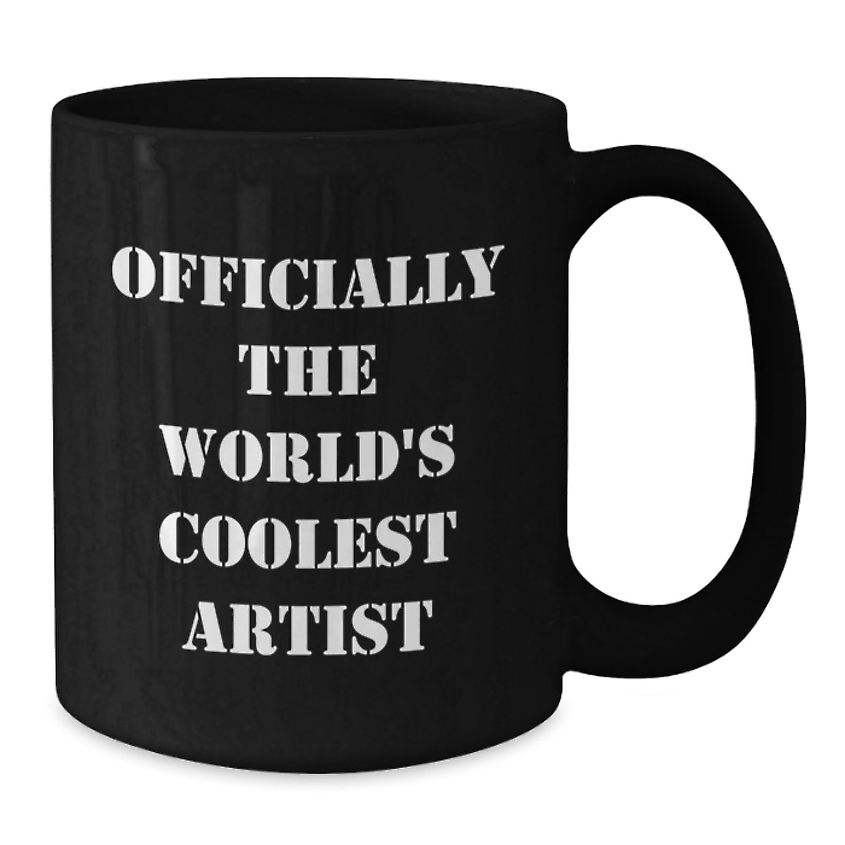 Funny Artist Gifts from Friends for the Officially World's Coolest Artist Black Coffee Mug - Additional