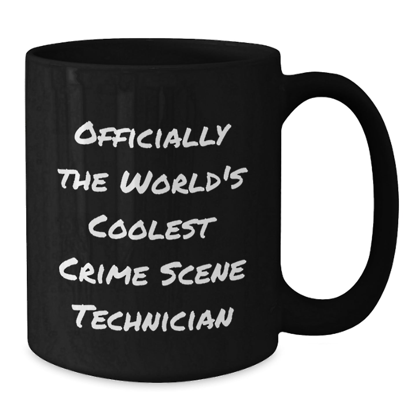 Funny Gifts for Crime Scene Technician, Officially The World's Coolest Crime Scene Technician - Unique Black Coffee Mug Gifts from Friends, Family, and Coworkers for Christmas - Additional