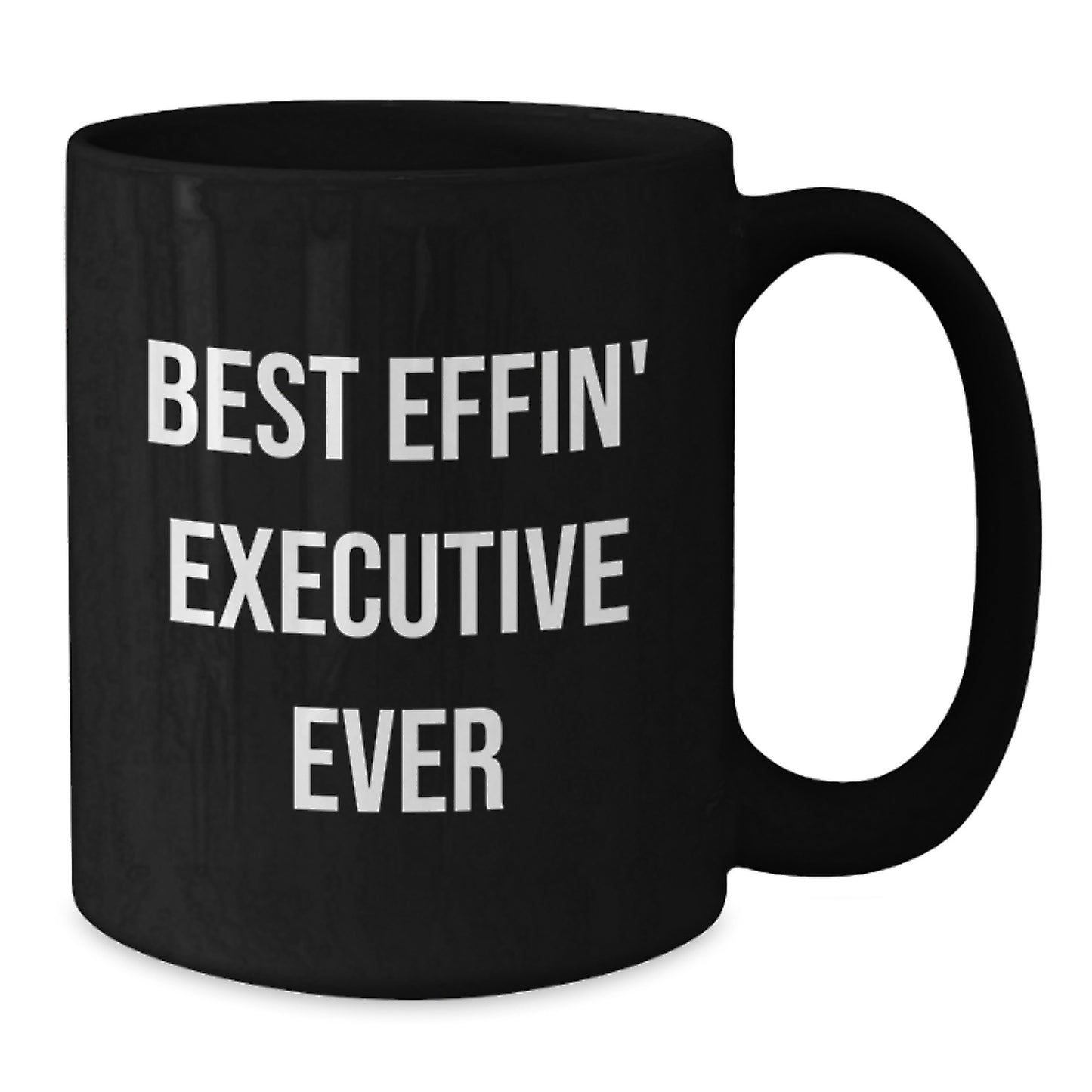 Executive Gifts for Boss, Christmas Unique Presents for Him, Funny Black Coffee Mug - Best Effin' Executive Ever - Additional