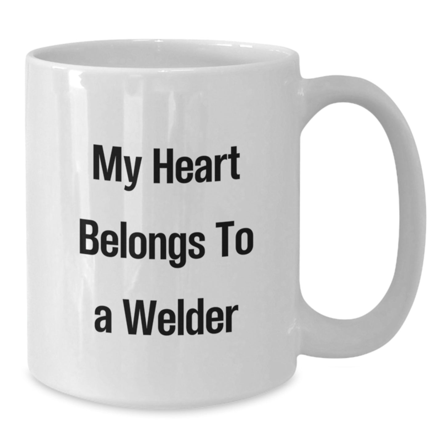 Funny Welder Gifts for Him, My Heart Belongs To A Welder, White Coffee Mug Birthday Unique Gifts from Friends for Welder Lover - Additional