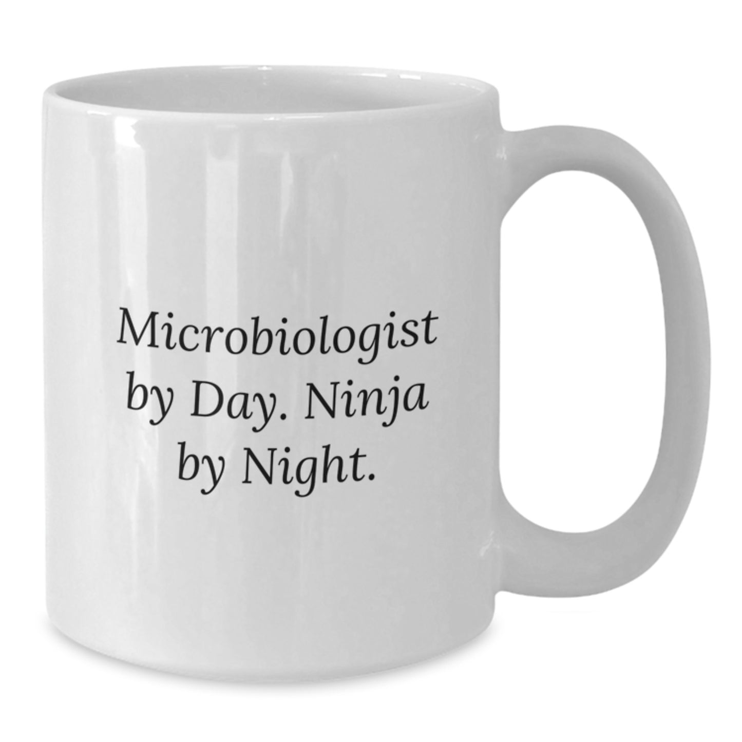 Funny Microbiologist Gifts from Friends for Graduation Unique White Coffee Mugs, Microbiologist By Day Ninja By Night - Additional