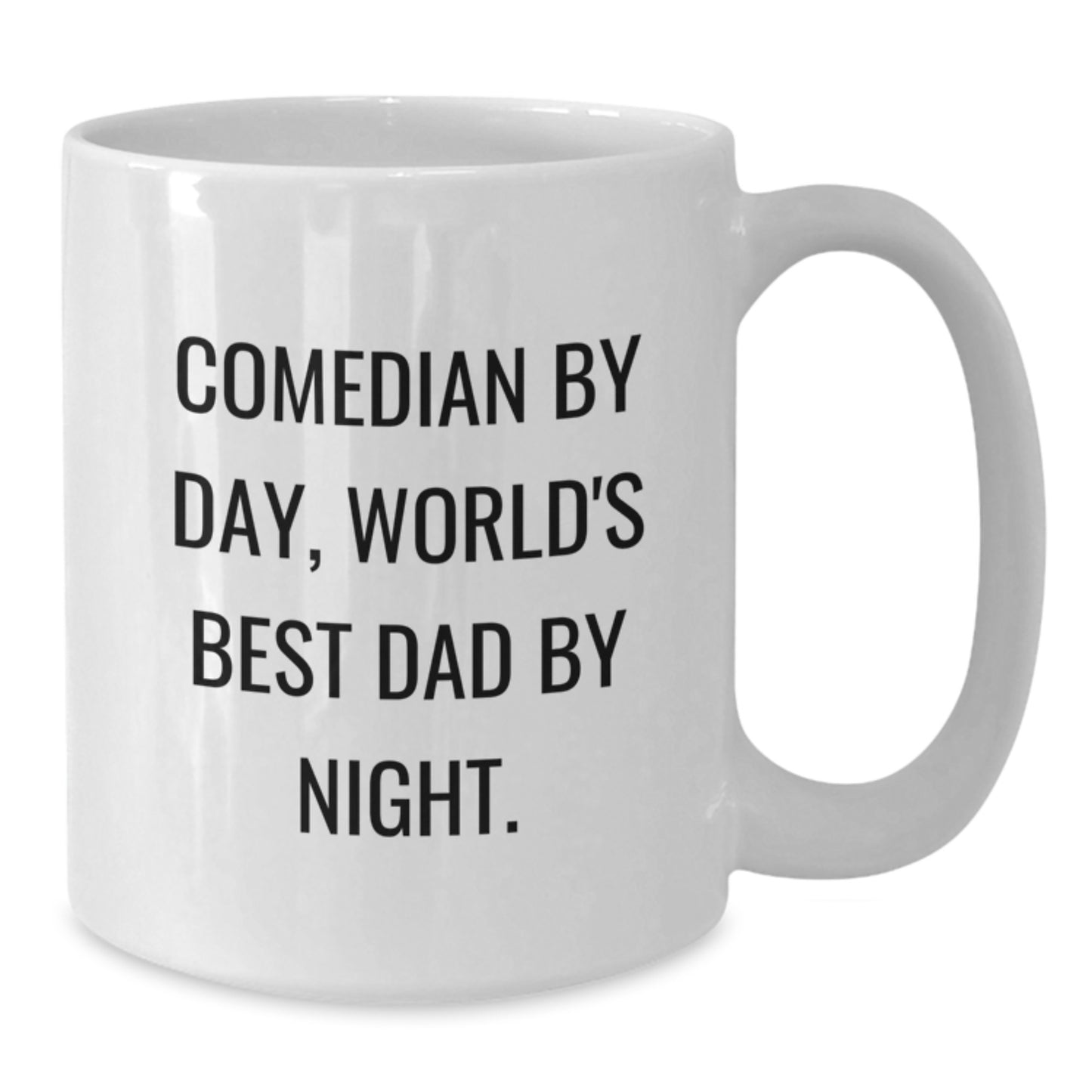 Dad Comedian Keepsake Mug for Him Birthday Gift White 11oz Ceramic - Additional