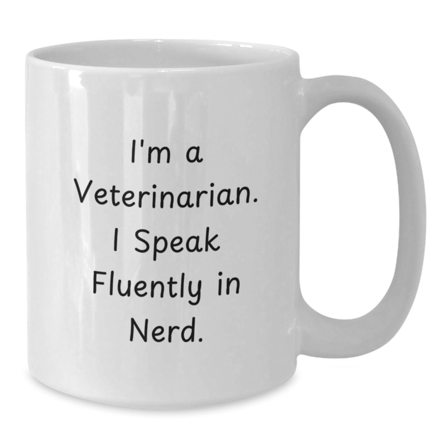 Funny Veterinarian Gifts from Friends for the Graduate 'I Speak Fluently In genius' White Coffee Mug - Additional