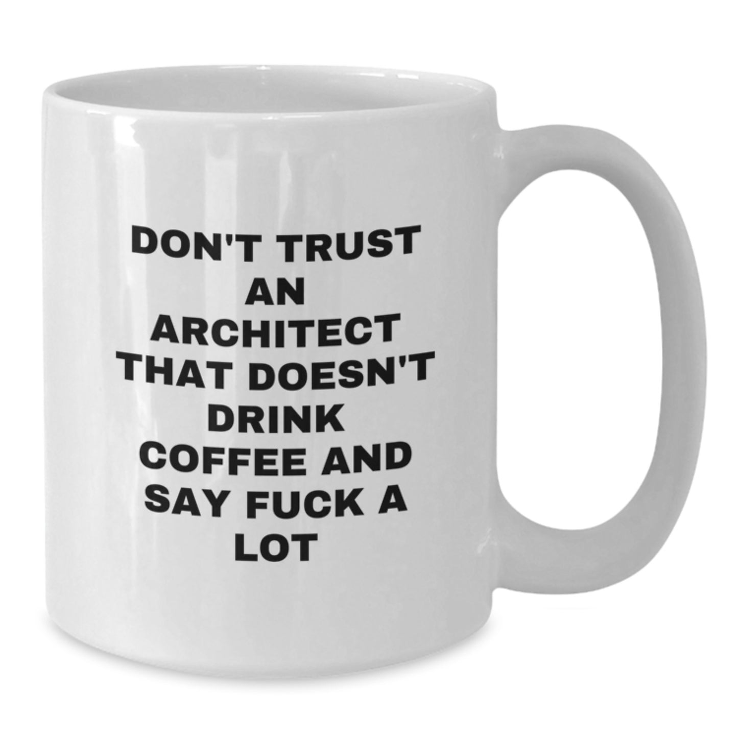 Funny Architect Gifts from Friends - 'Don't Trust' White Coffee Mug for Graduation - Additional