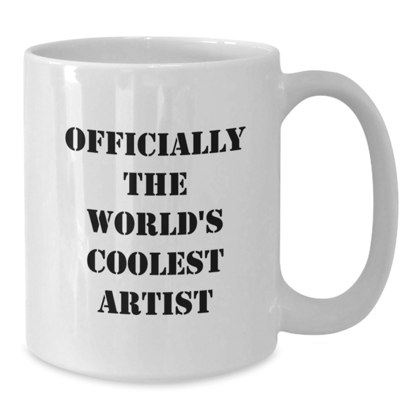 Funny 'Officially The World's Coolest Artist' Gifts from Men, Women, Friends, Coworkers, Family - White Coffee Mug for Artist - Unique Christmas Unique Gifts - Additional