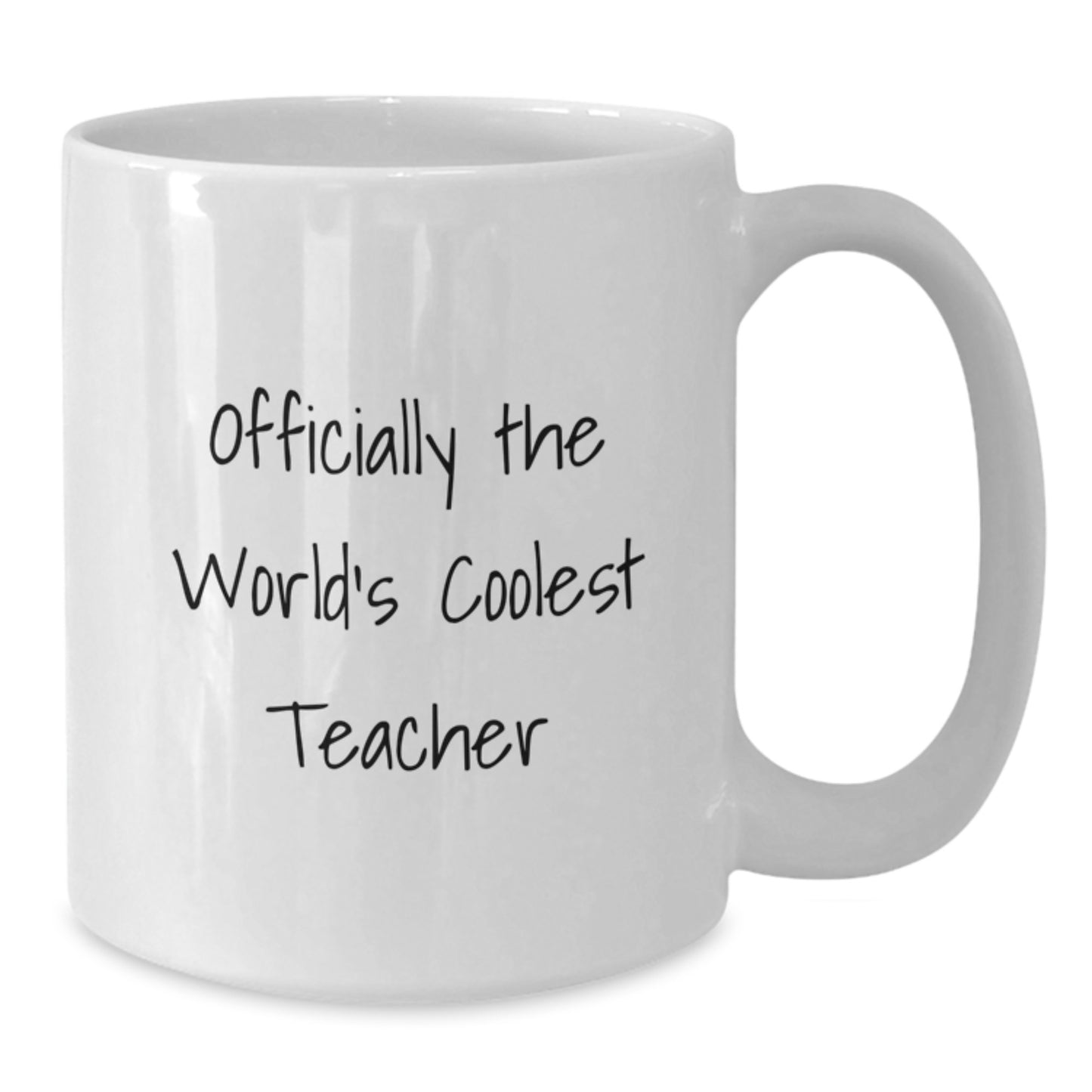 Funny Teacher Gifts from Friends - Officially The World's Coolest Teacher White Coffee Mugs for Teacher, Unique Christmas Unique Gifts for Men, Women, Coworkers, Family - Additional