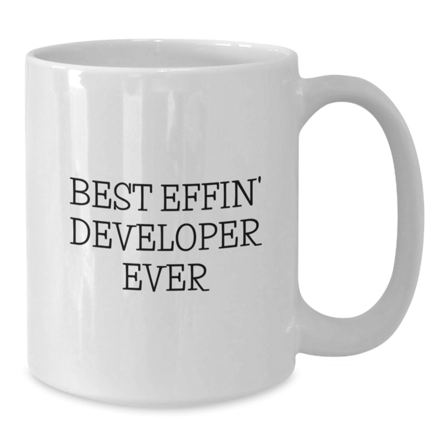Funny Developer Humor White Coffee Mug Gifts from Friends and Family for Best Effin' Developer Ever - Additional