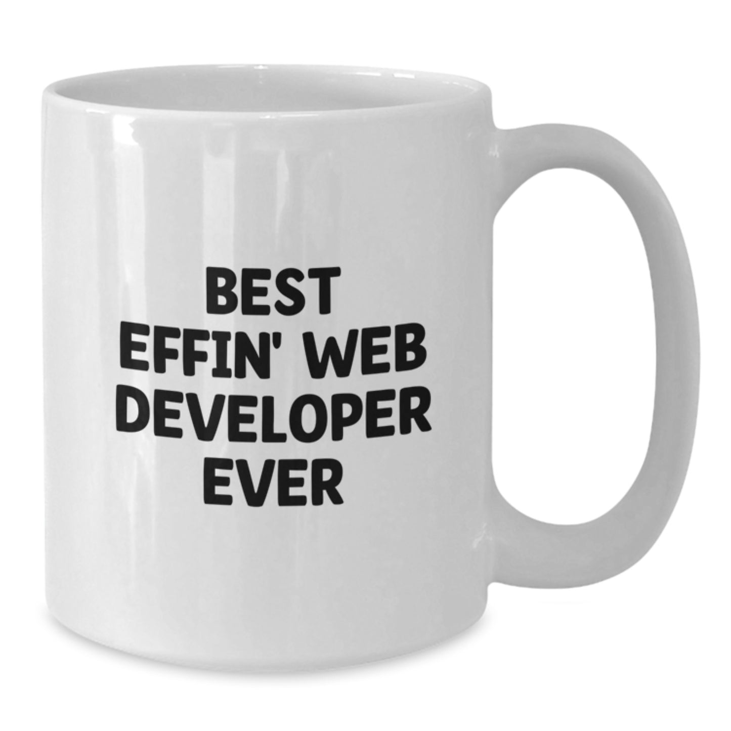 Funny Web Developer Christmas Unique Gifts from Friends Unique White Coffee Mugs Best Effin' Web Developer Ever - Additional