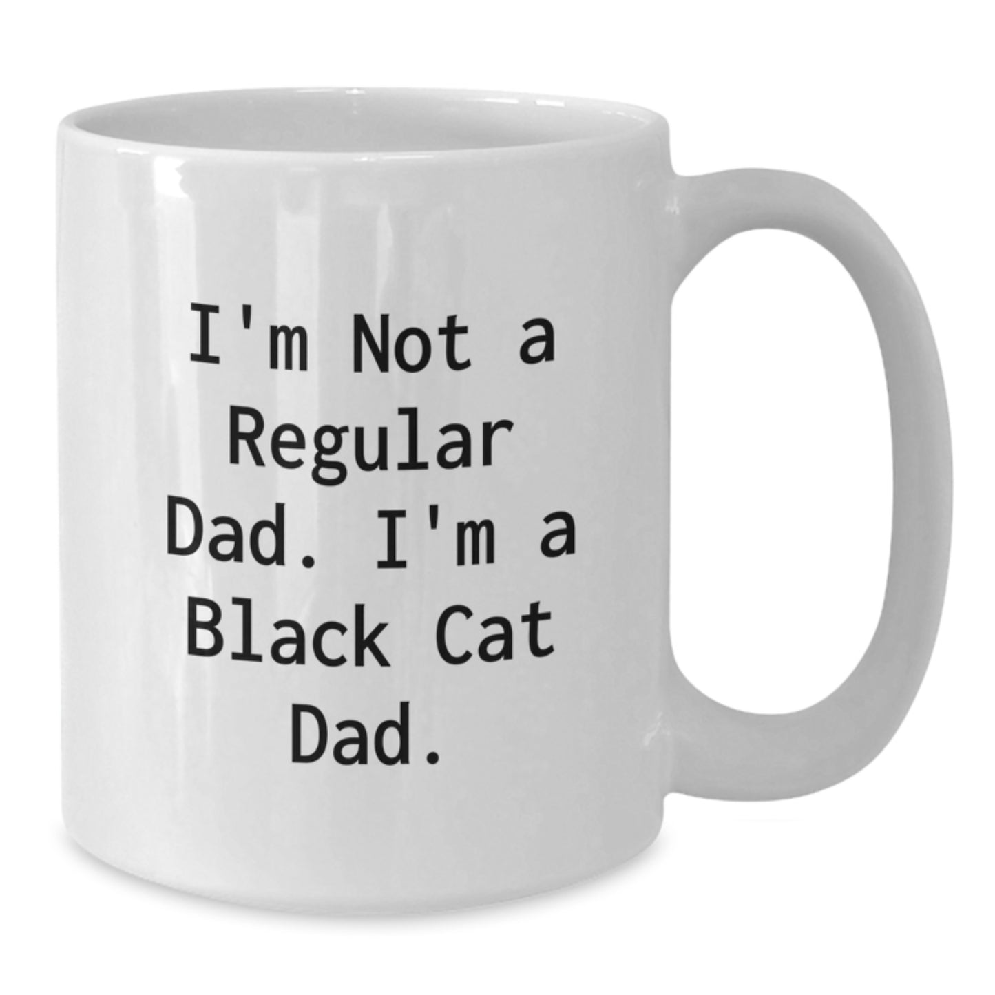 Funny Black Cat Dad Gifts for Men, Unique White Coffee Mug for Dad from Son or Daughter on Graduation Day - Additional