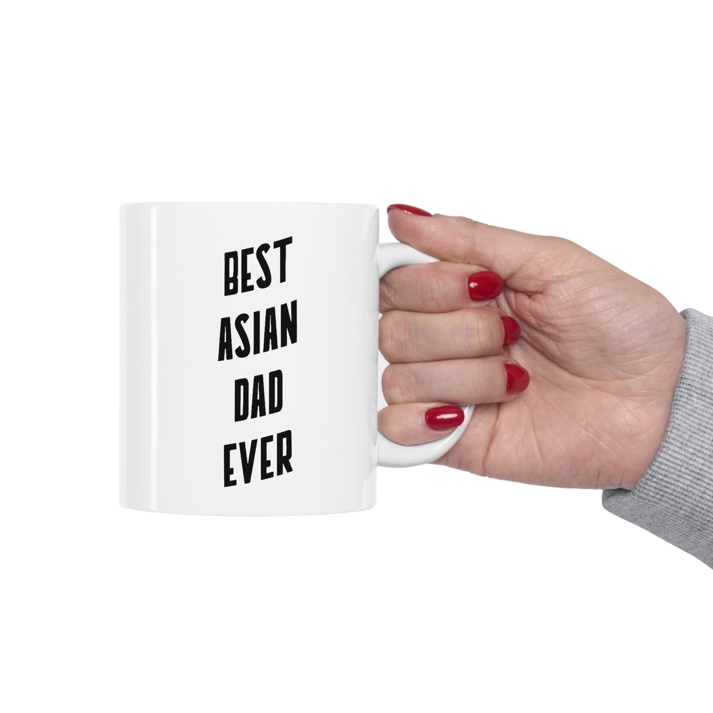 Best Asian Dad Ever - Funny Asian Dad Cat 11oz Coffee Mug - Best Gifts For Men and Women