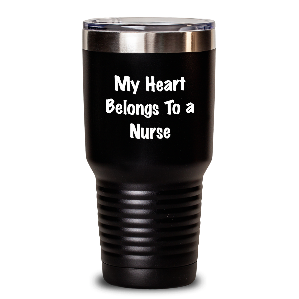 Funny Nurse Gifts from Mom, 'My Heart Belongs To A Nurse', 20oz or 30oz Vacuum-Insulated Tumbler, Stainless Steel/Powder Coating, For Nurse, Unique Father's Day Unique Gifts, Gifts from Mom for Nurse - Main
