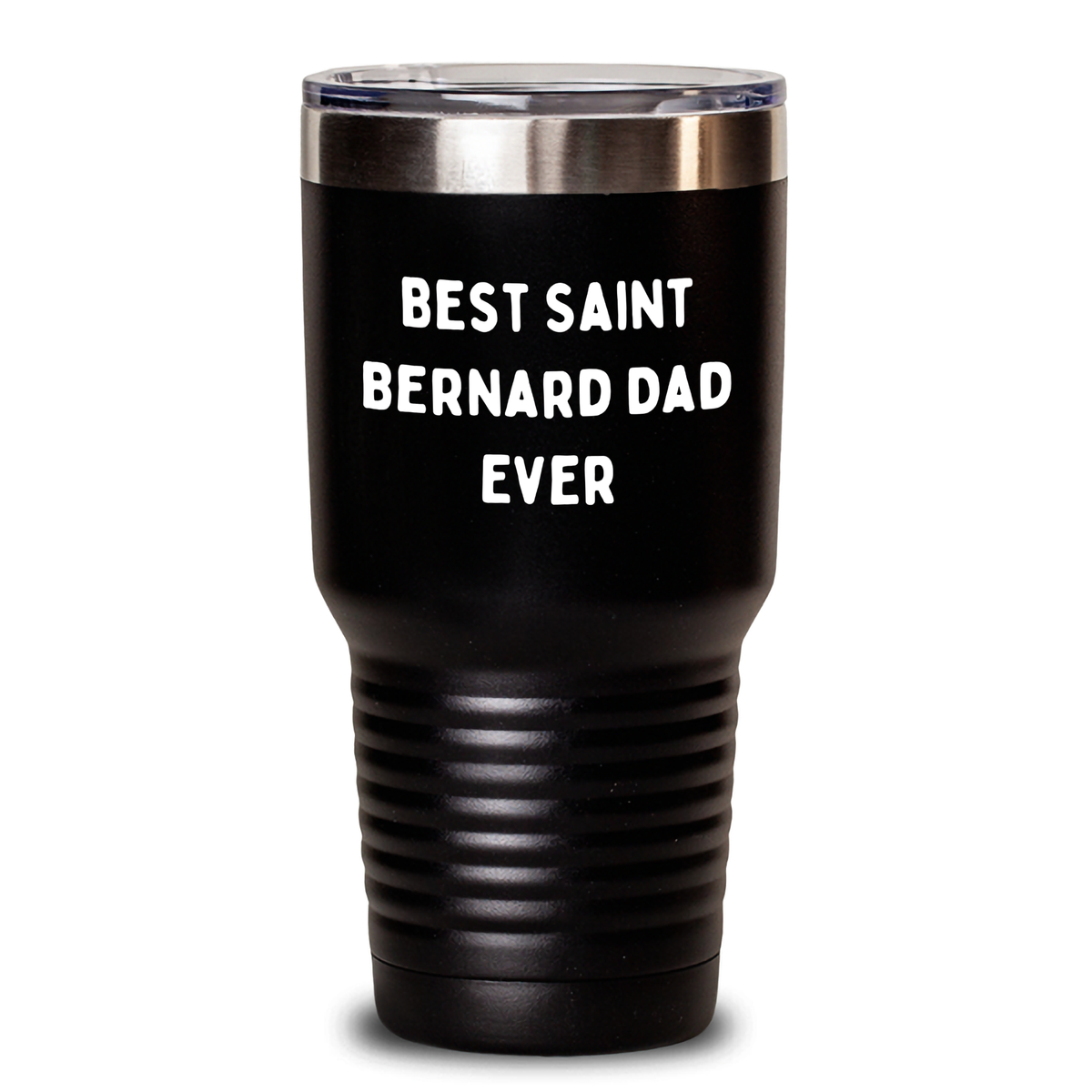 Saint Bernard Dog Lover Gifts for Dad - Funny Quote Tumbler, Best Saint Bernard Dad Ever, Father's Day Unique Gifts from Men to Family, 20oz or 30oz Stainless Steel Vacuum Insulated Tumbler - Main