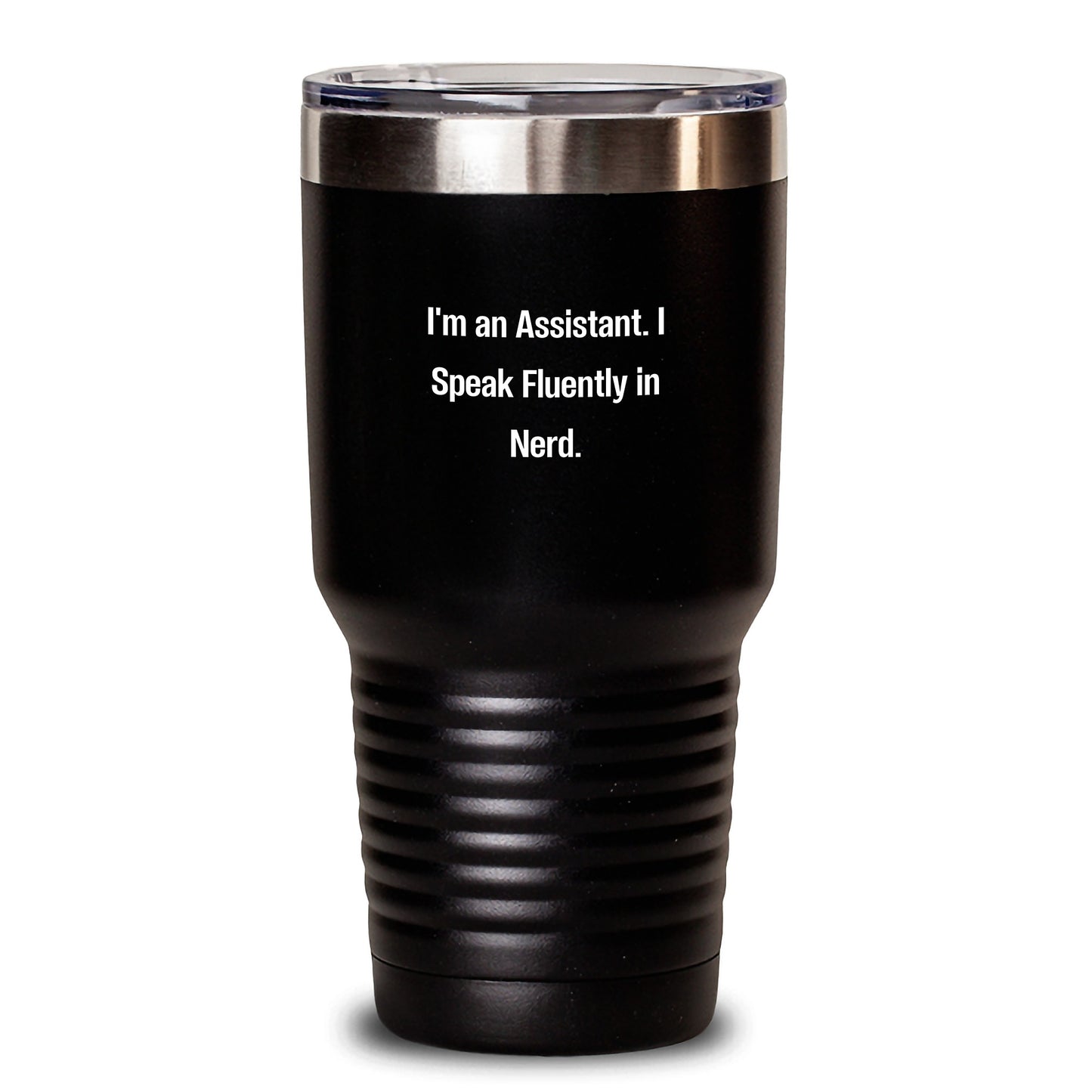 Funny Assistant Gifts for Friends from Men, Christmas Unique Tumblers with Quote 'I'm An Assistant. I Speak Fluently In genius.' - Main