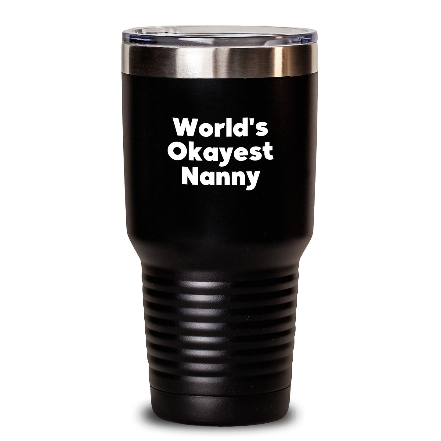 Funny Nanny Gifts from Family, Unique Tumblers for World's Okayest Nanny, Birthday Unique Gifts - Main