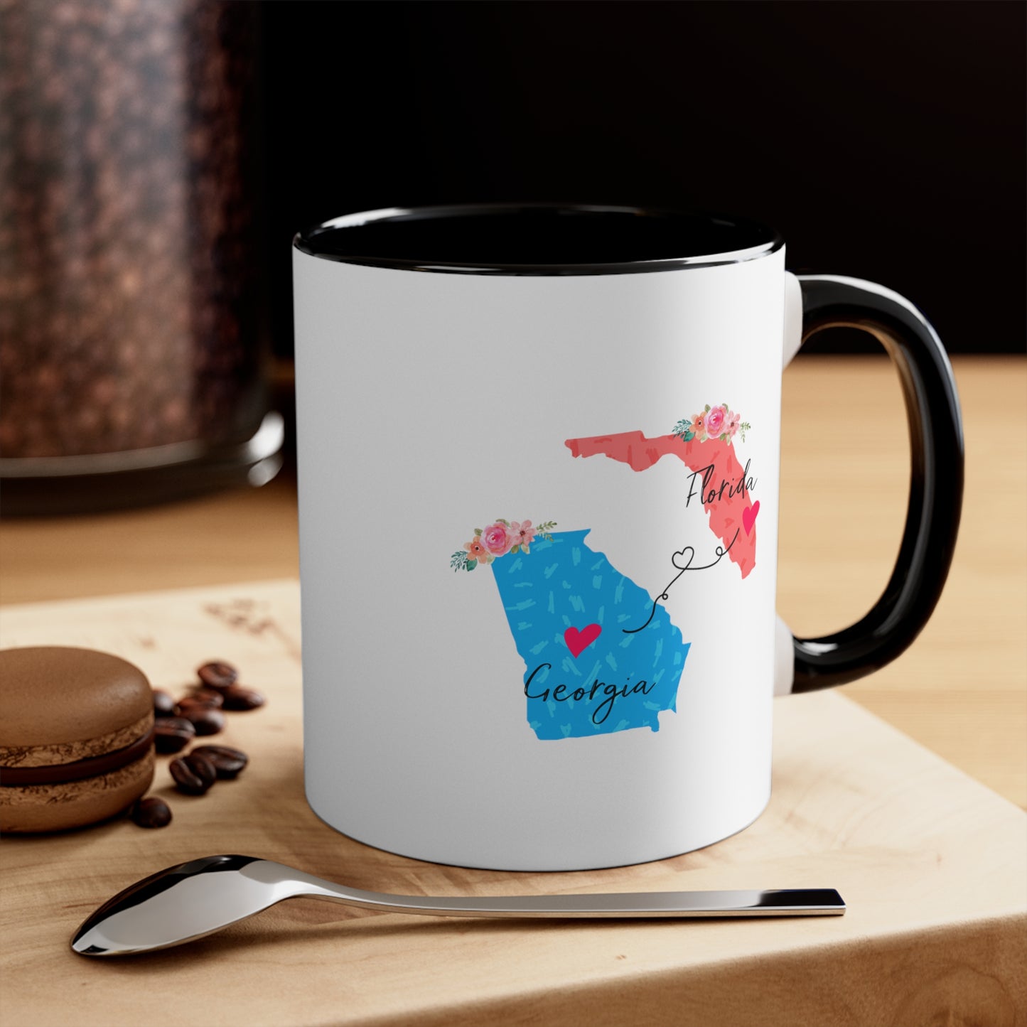 Florida Georgia Coffee Mug - Long Distance Love Design | Moving Away Gift