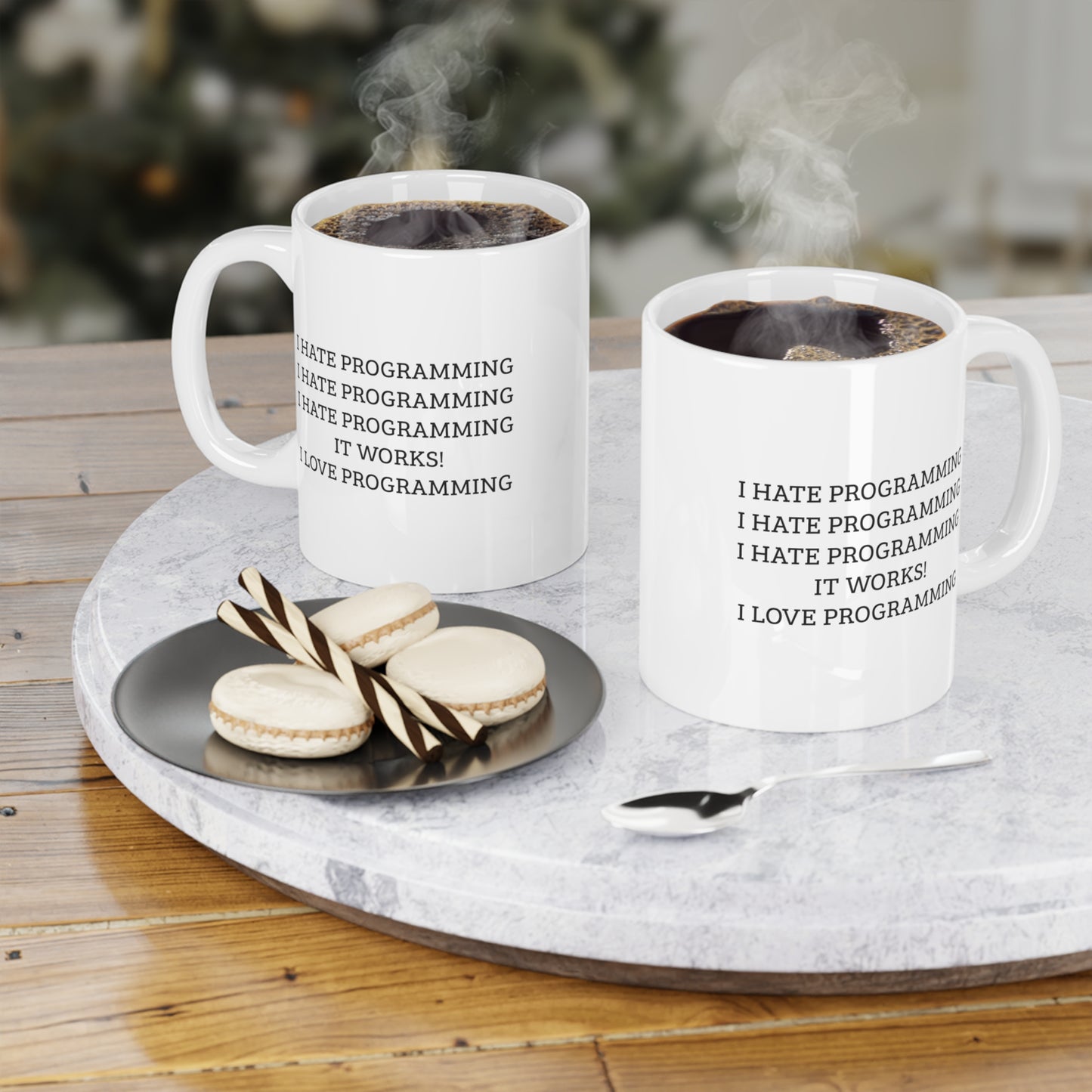 Programmer Funny Coffee Mug - I Hate Programming | Gift for Coders