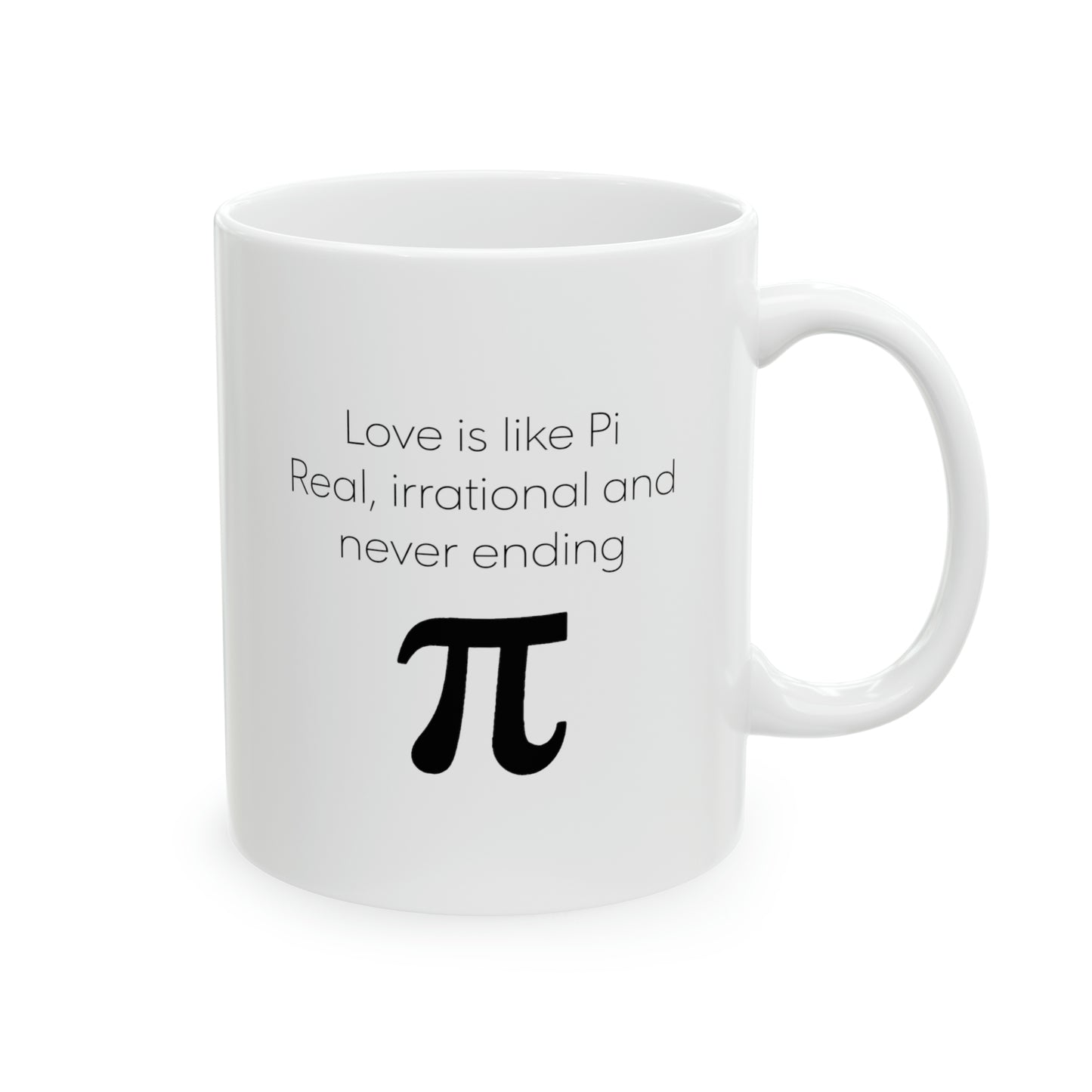 Math Lover Coffee Mug - Love is like Pi Design | Pi Day Gift