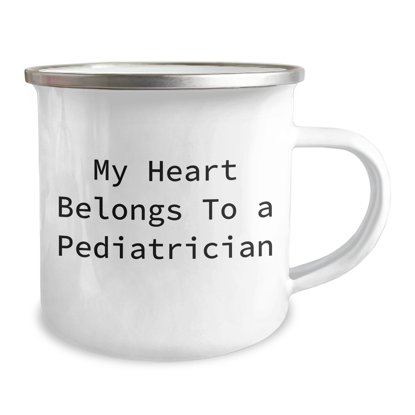 Funny Pediatrician Gifts for Dad - My Heart Belongs To A Pediatrician Camping Mug, Father's Day Unique Gifts from Men to Pediatrician - Image 2