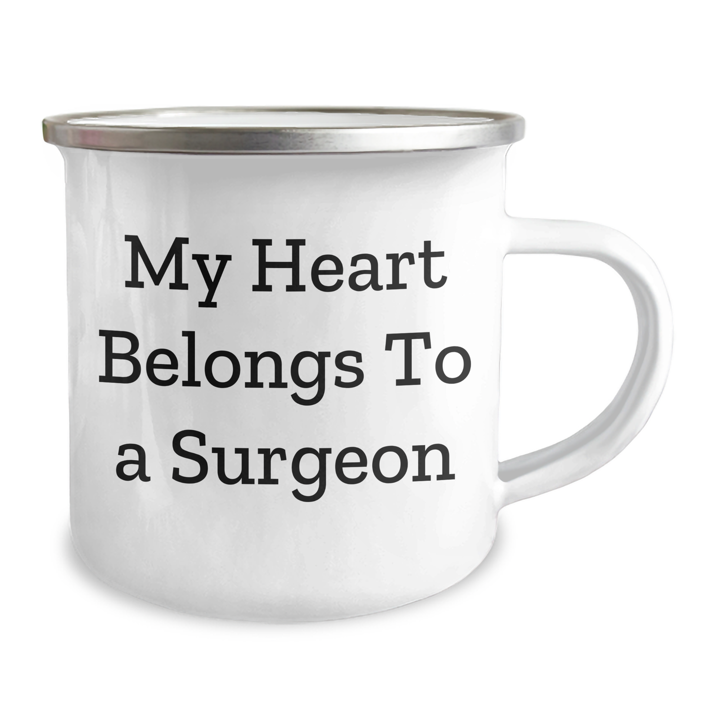 Funny Surgeon Gifts from Friends, My Heart Belongs To A Surgeon, Unique Camping Mugs for Men, Women, Father's Day Unique Gifts - Image 2
