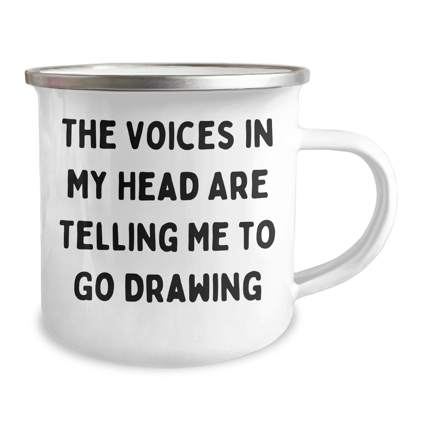Funny Drawing Quotes Gifts for Men - 'The Voices In My Head Are Telling Me To Go Drawing' - Camping Mug for Father's Day from Family - Image 2