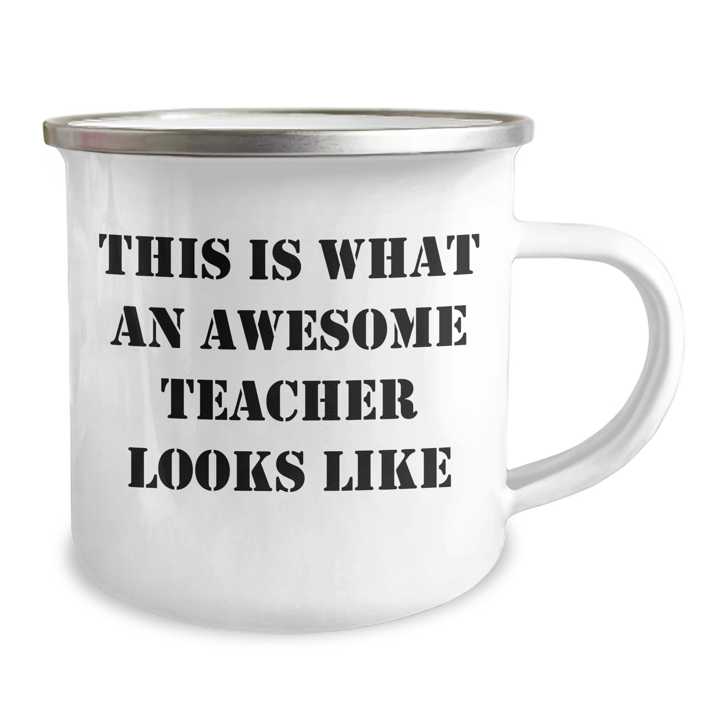 Gifts from Students to Teachers, This Is What An Awesome Teacher Looks Like Camping Mug - Funny 12 oz Coffee Mug - Unique Teacher Gifts for Father's Day - Image 2
