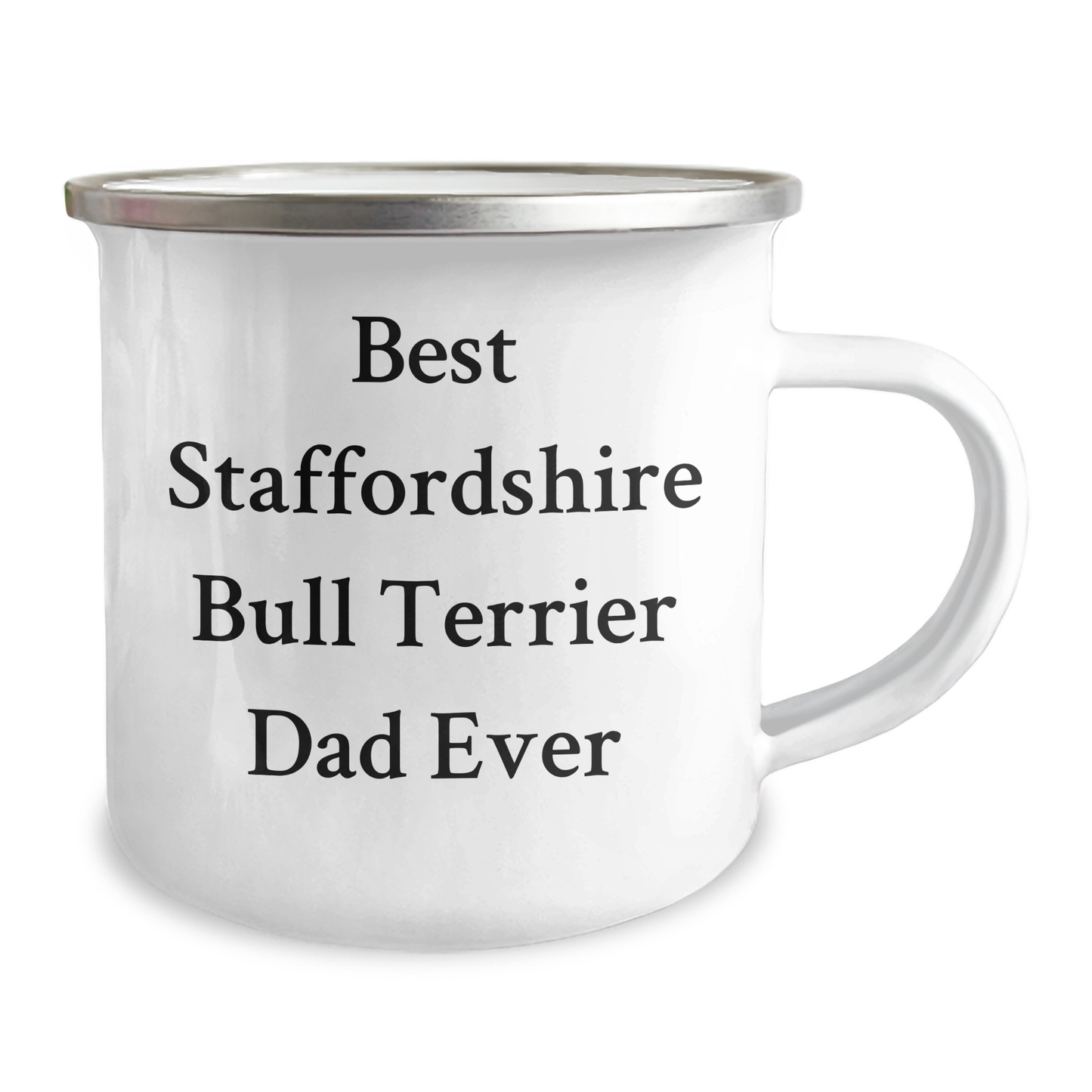 Funny Staffordshire Bull Terrier Dog Dad Gifts for Men from Coworkers - Best Ever Camping Mug for Father's Day - Image 2