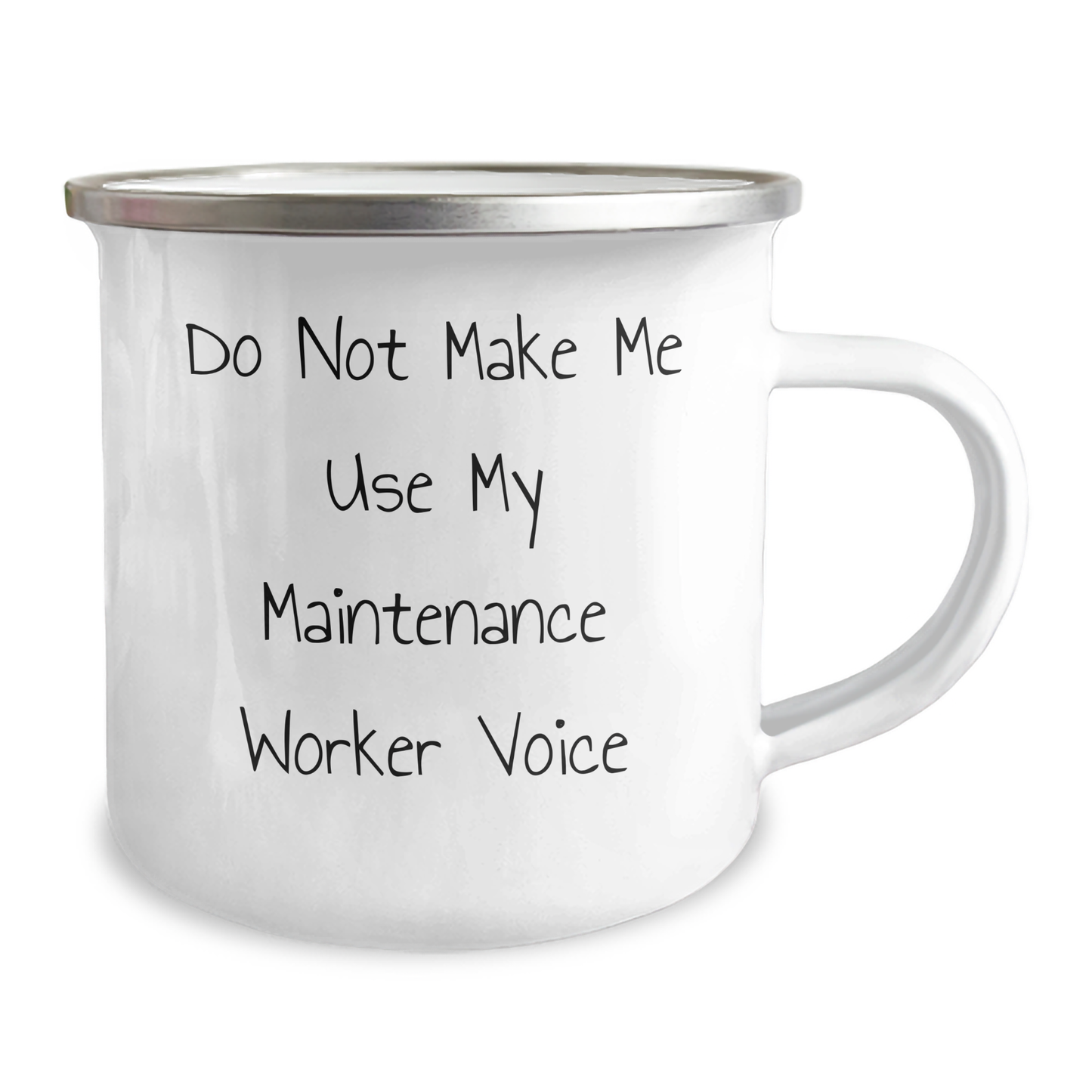 Funny Maintenance Worker Gifts for Men, Unique Camping Mug for Dad on Father's Day - 'Do Not Make Me Use My Maintenance Worker Voice' - Image 2