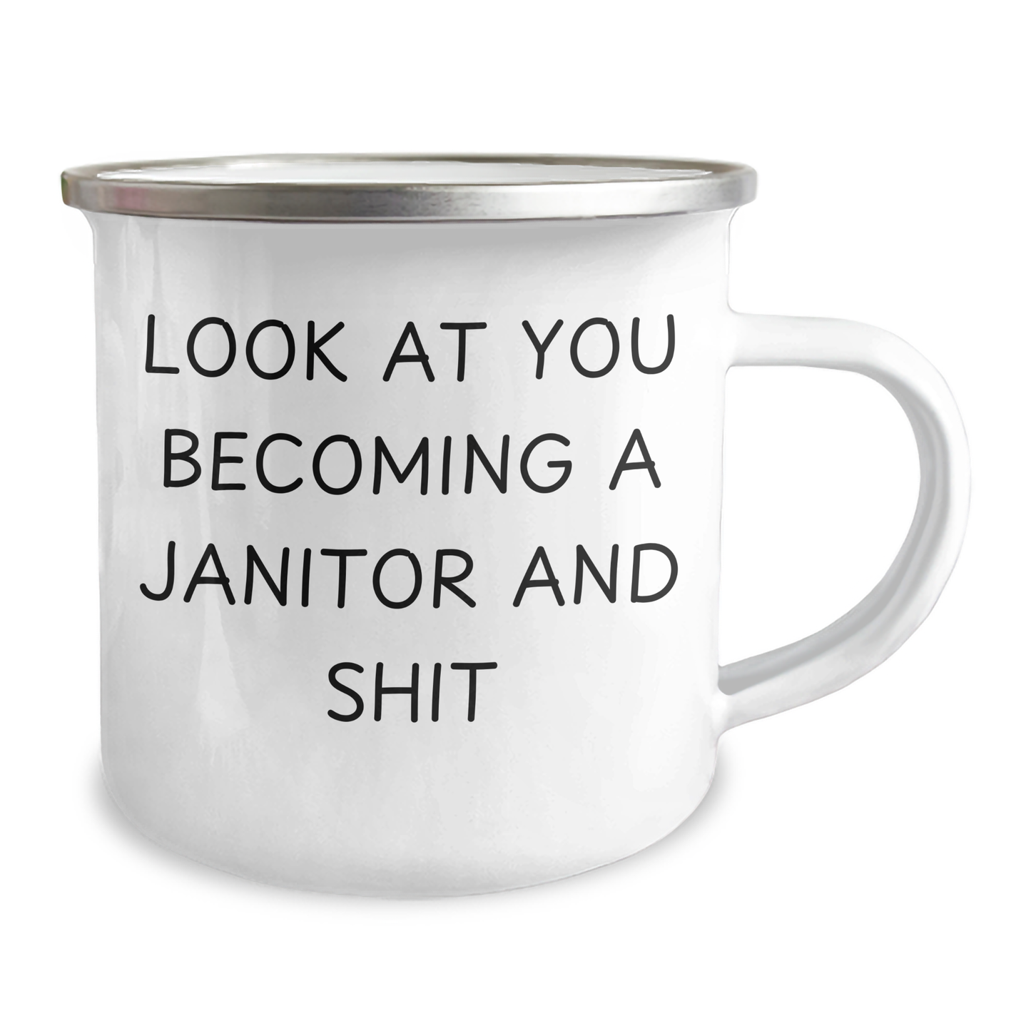 Janitor Gifts for Him, Funny Camping Mug for Father's Day, 'Look At You Becoming A Janitor And Shit' Quote, Gifts from Men to Janitor, Unique Janitor Mug for Dad - Image 2