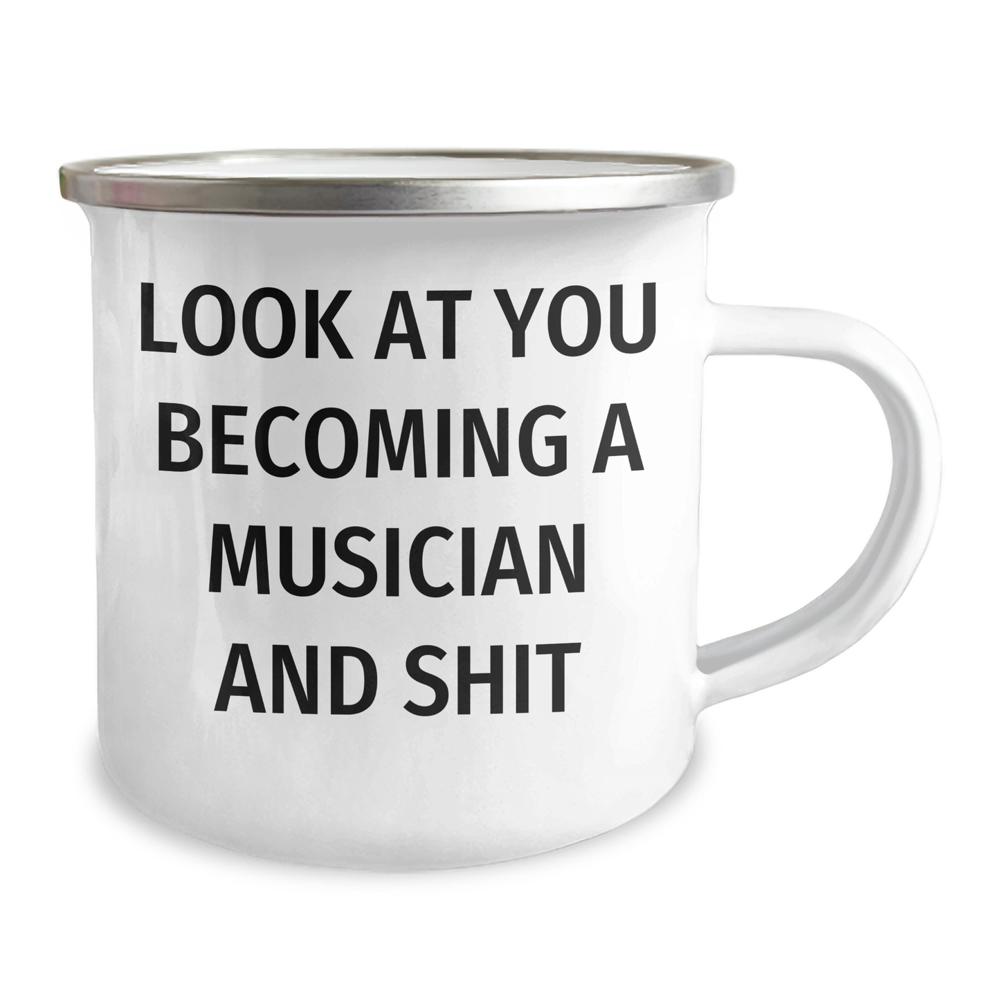 Funny Musician Gifts from Dad - 'Look At You Becoming A Musician And Shit' Quote, Camping Mug for Musician, Father's Day Unique Gifts - Image 2